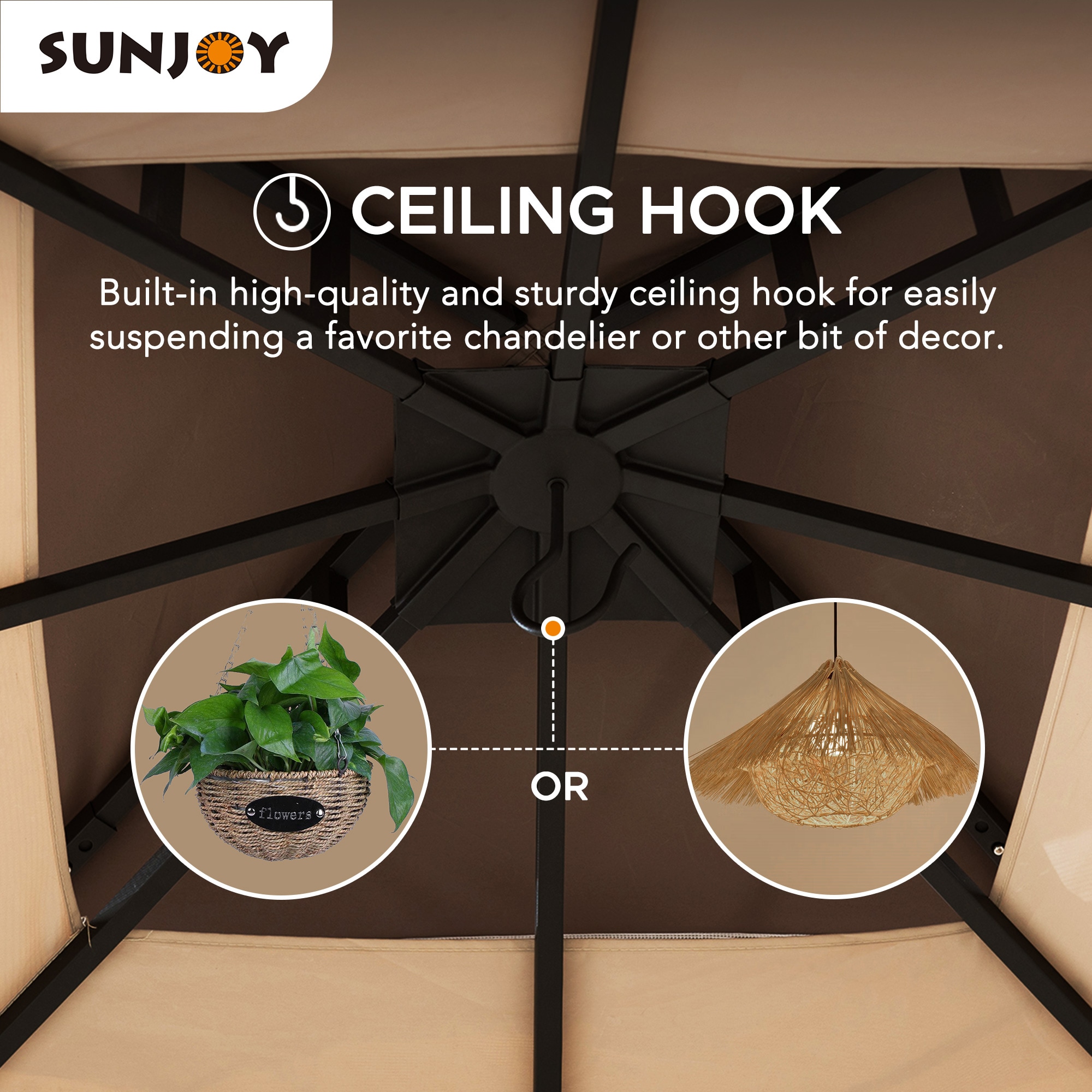 Sunjoy A101011100 Wood-Resin-Gazebos - View #4