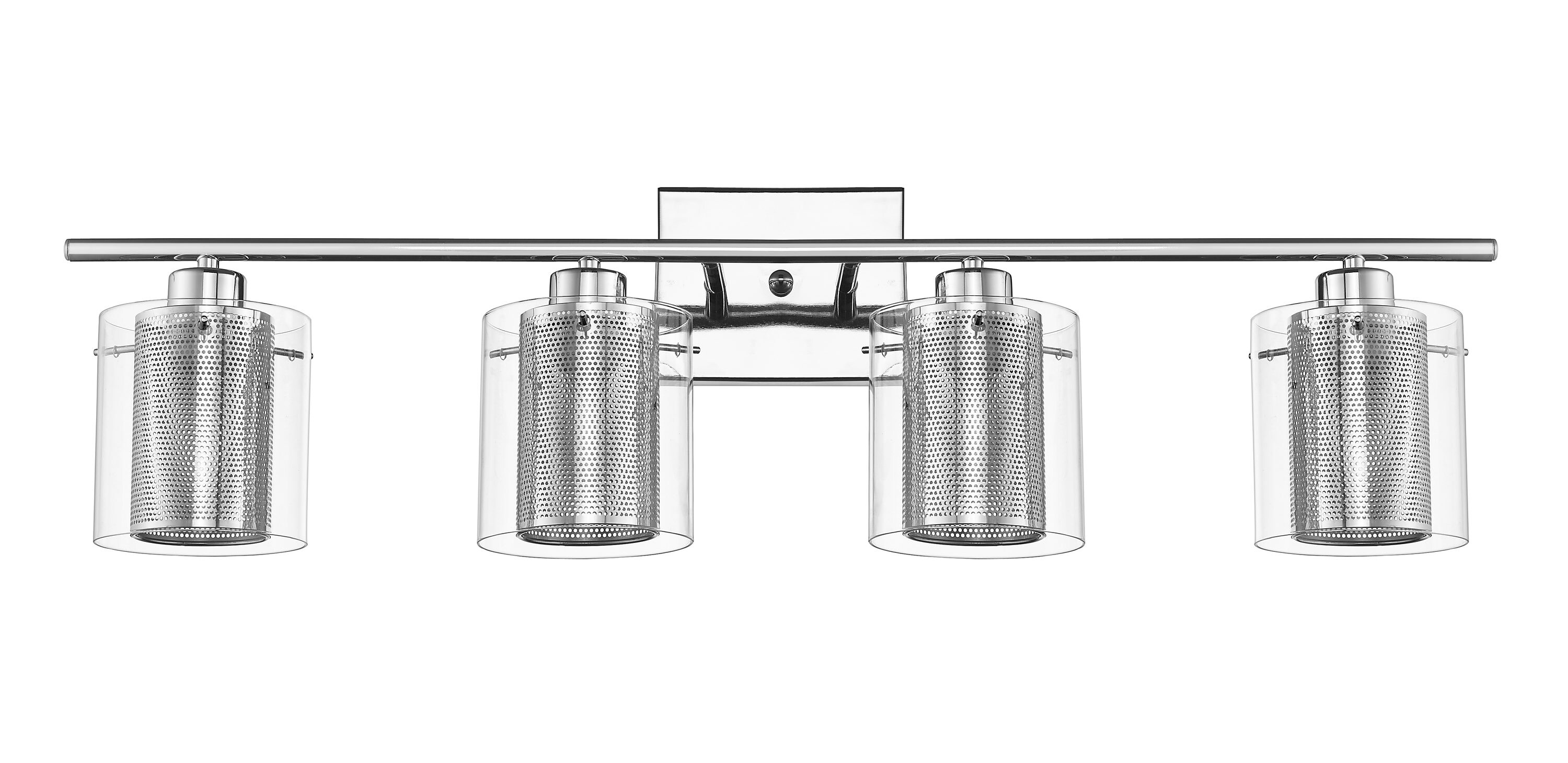Whitfield Lighting VL28059-4CH Dianna 9.84-in 4 -Light Chrome Craftsman Vanity light
