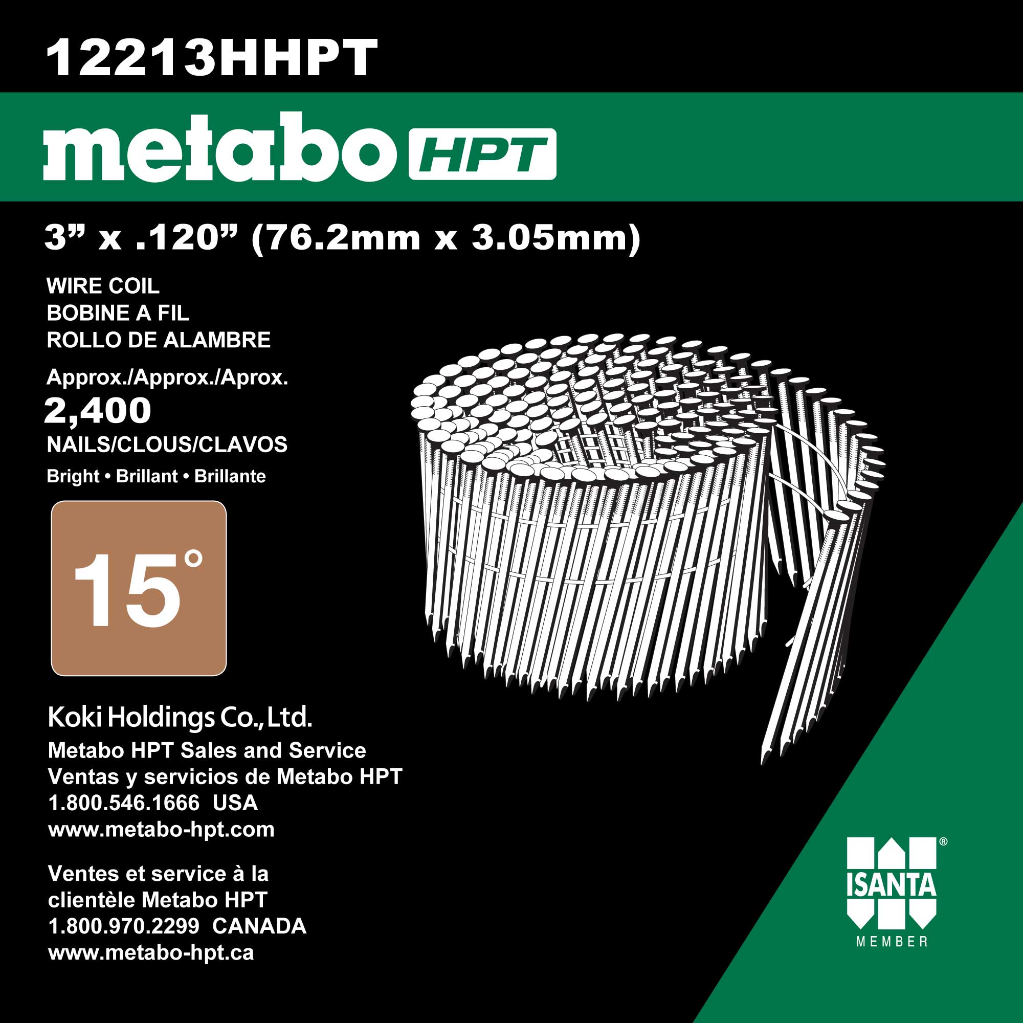 Metabo HPT 12213HHPT Pneumatic-Nails - View #3