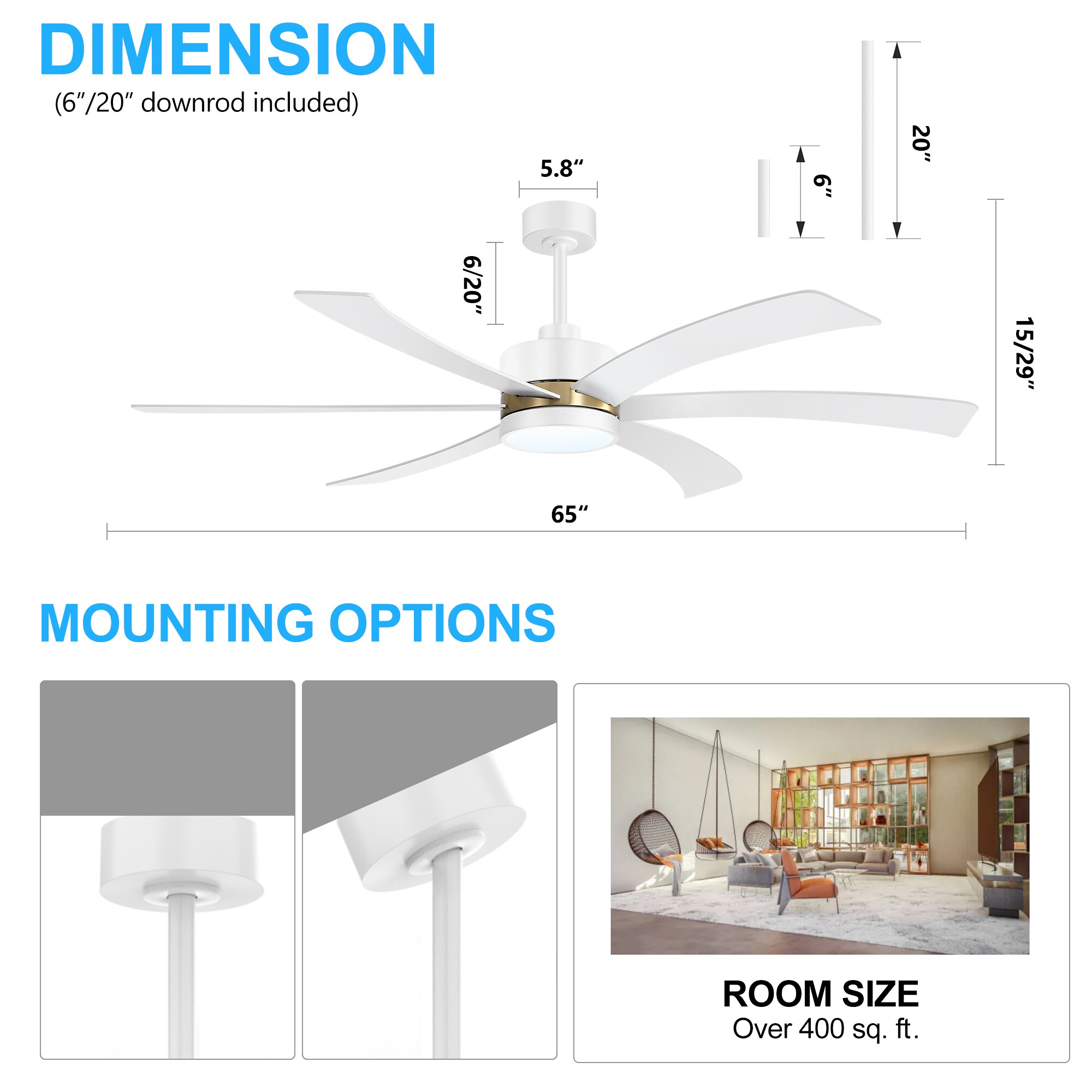 Breezary 32012-GW Ceiling-Fans - View #10
