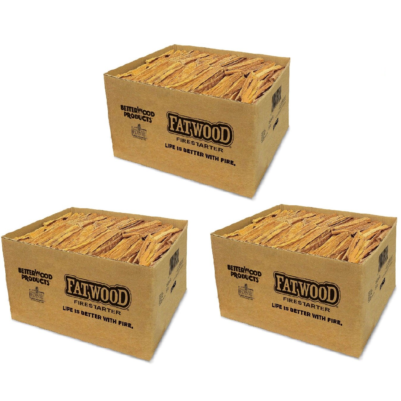 BetterWood Products 172793 25-lbs. Natural Firestarter 3 -Pack