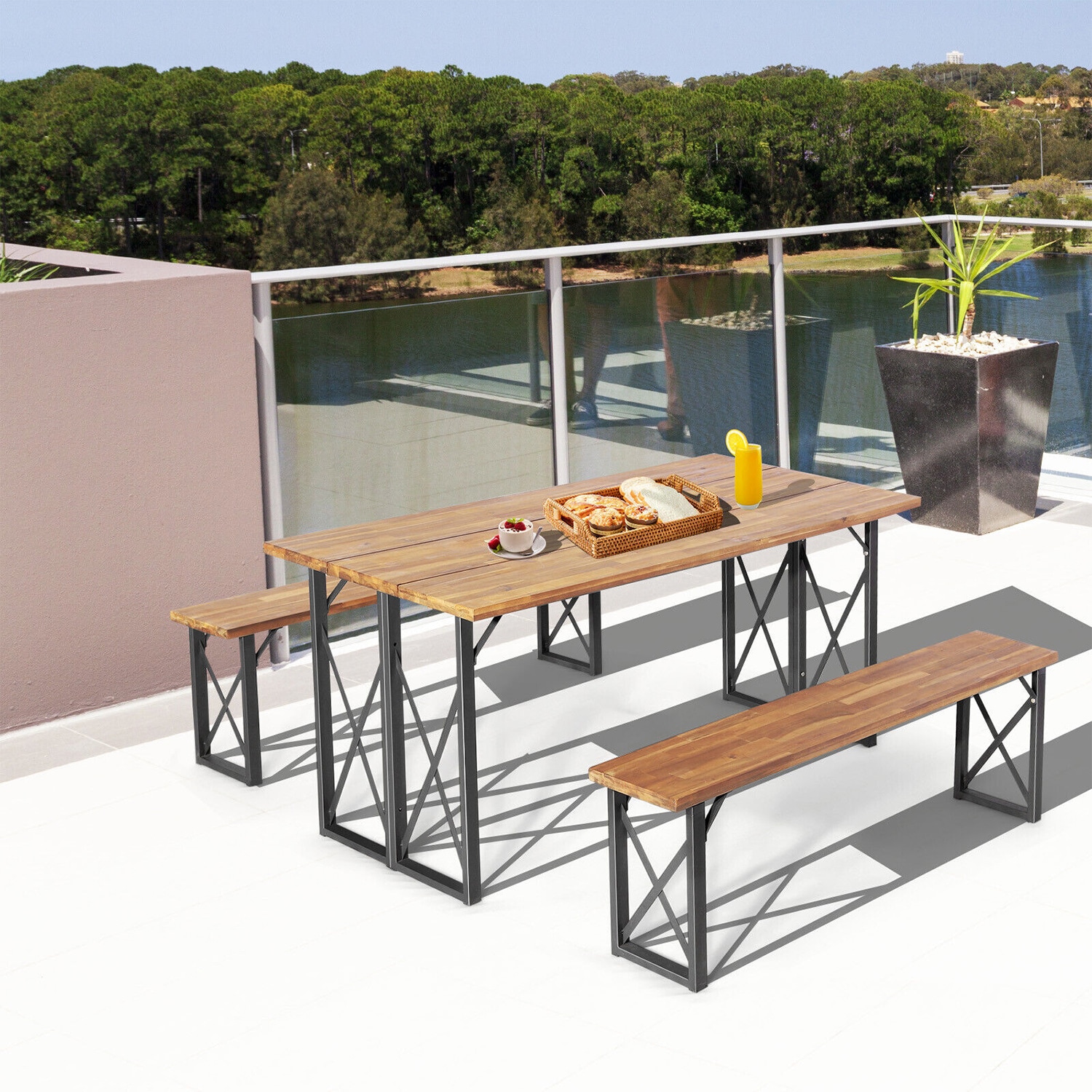 WELLFOR KC-HGY-55469+ Picnic-Tables - View #8