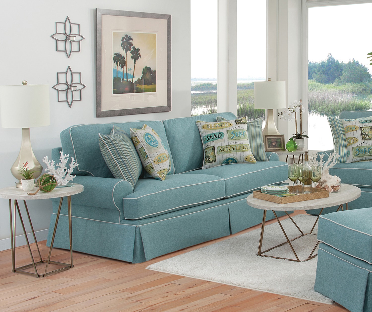 Shop Furniture, Home Decor & Outdoor Living Online  Cushions on sofa,  Beige sofa living room, Teal living rooms