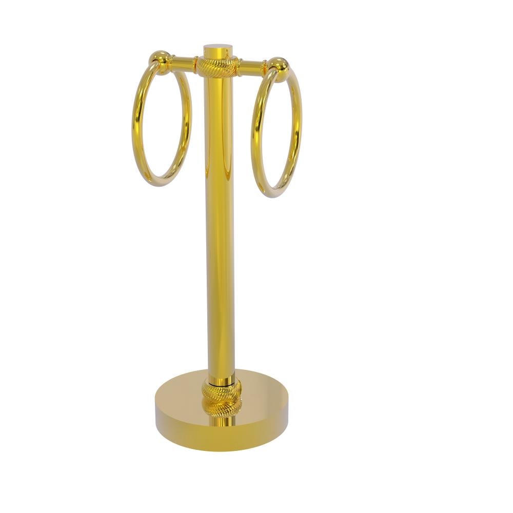 Allied Brass 953T-PB Polished brass Freestanding floor Double Towel Ring
