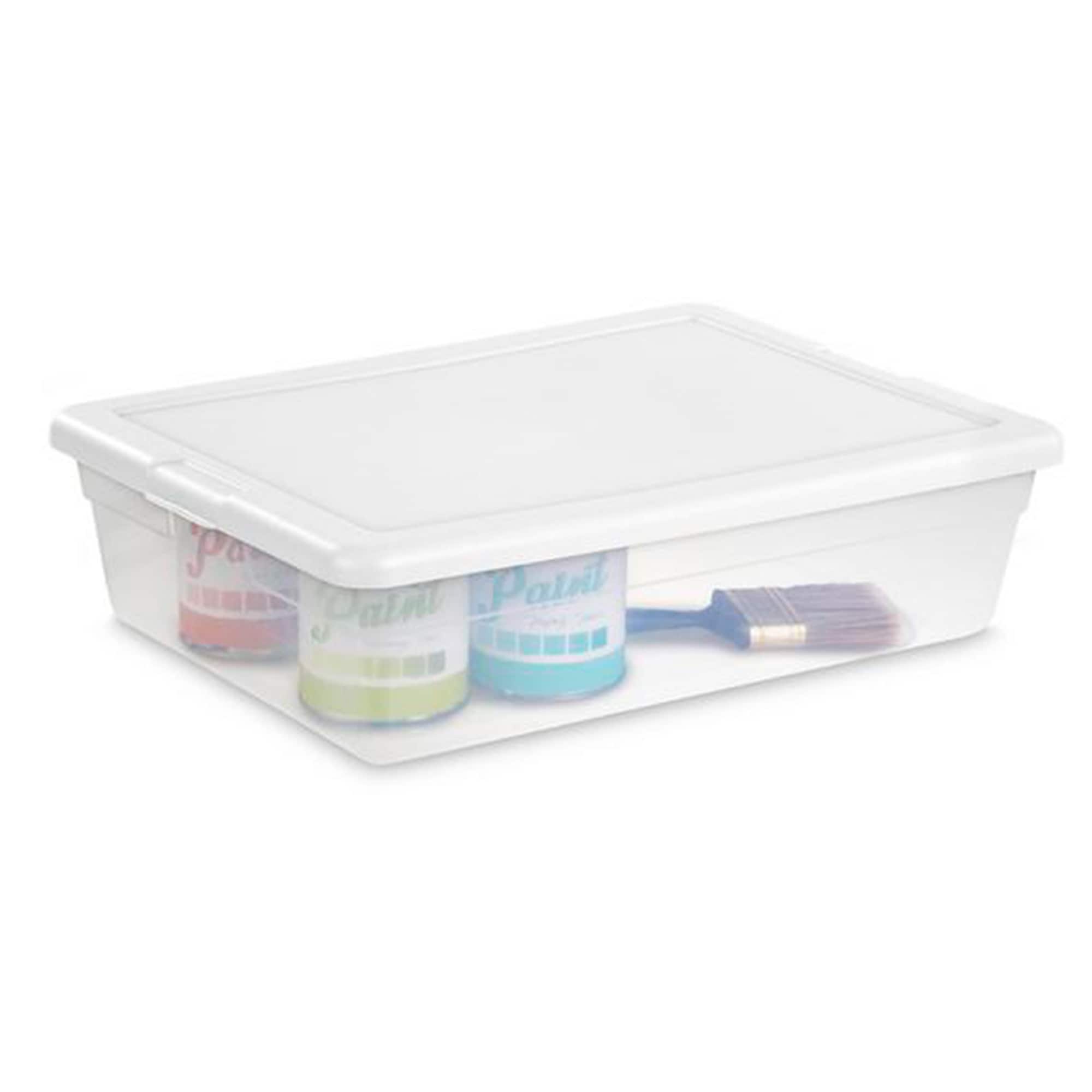 5 qt. Plastic Storage Bin with Lid in Clear (20-Pack)