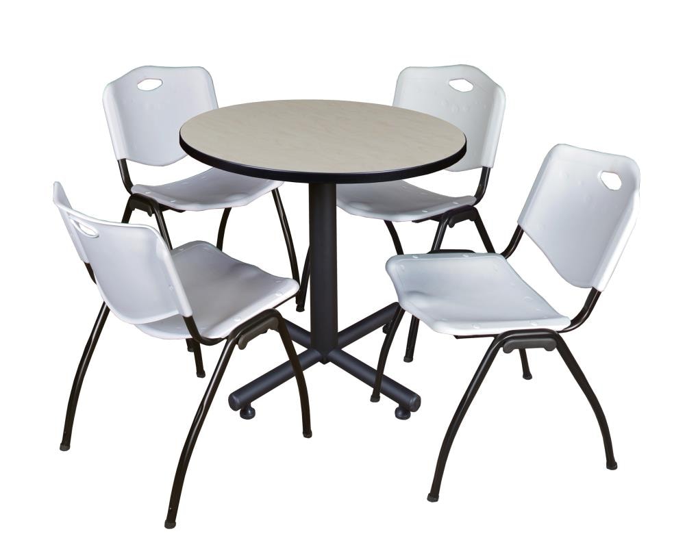 Regency TKB30RNDPL47GY Breakroom Off-white 4-Person Training Table (30-in W x 29-in H)