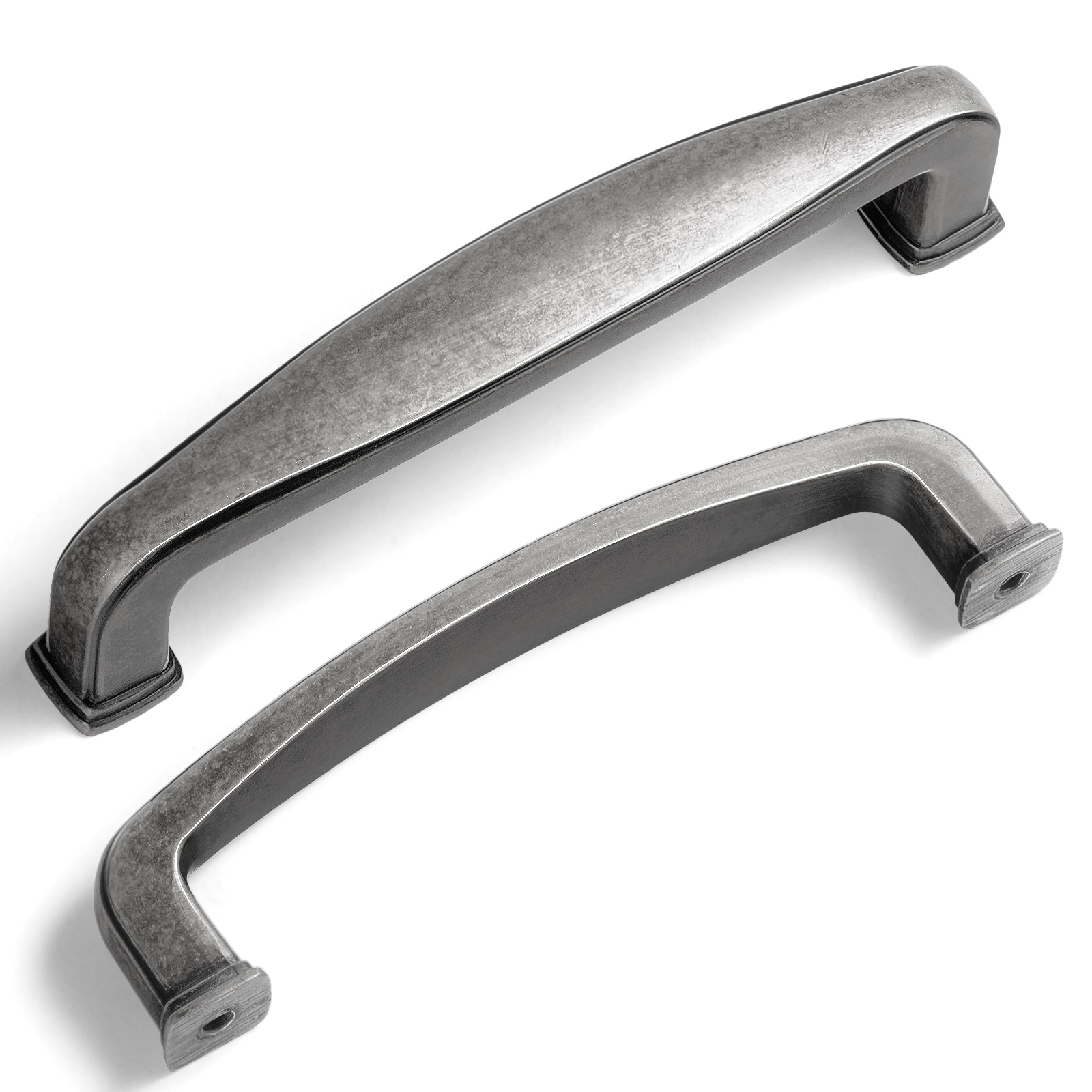 Miaokesen 9098GY-96 3-3/4-in , 96mm Center to Center Antique Silver Arch Handle 6 -Pack