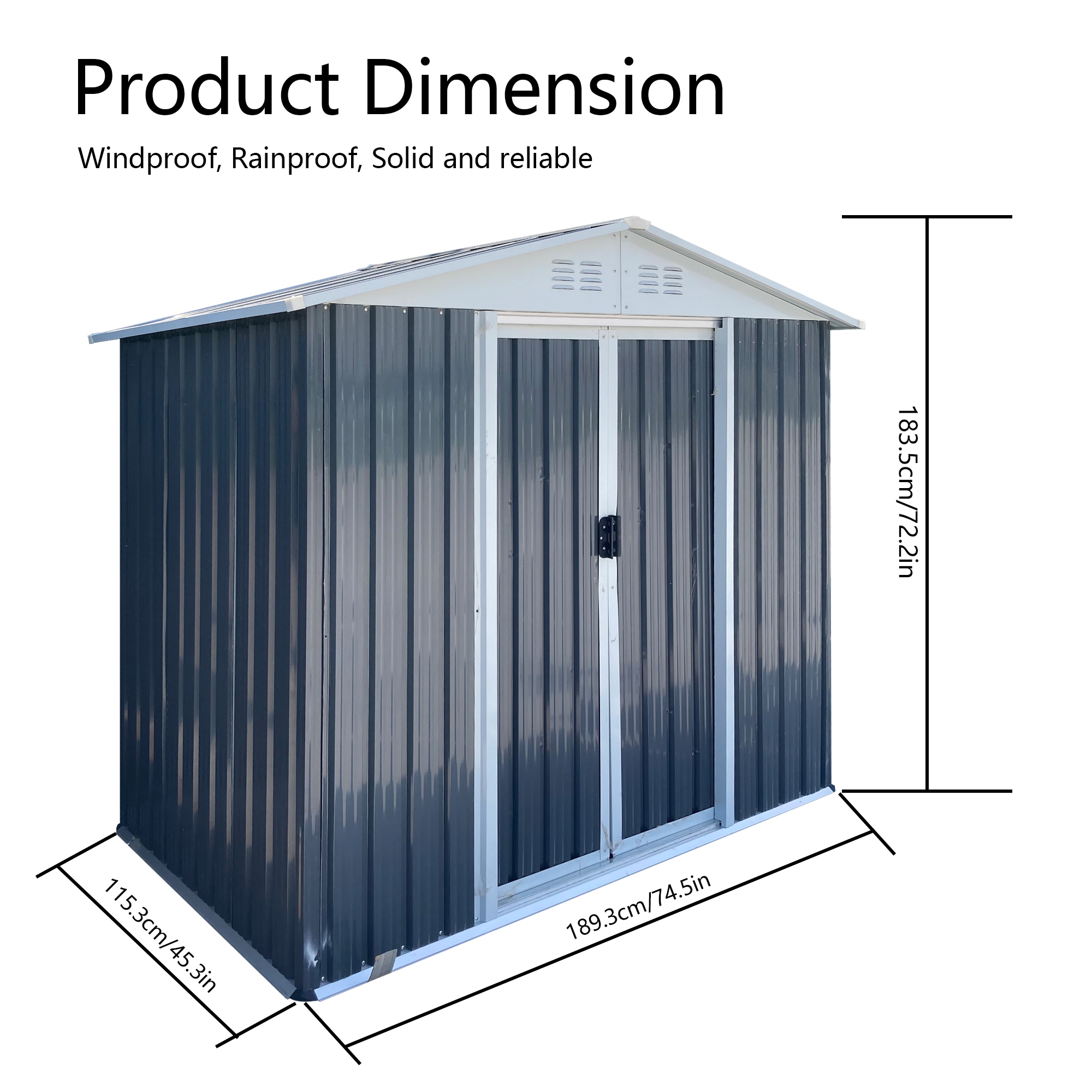 Clihome CL-W2794-92790 Metal-Storage-Buildings-Sheds - View #4