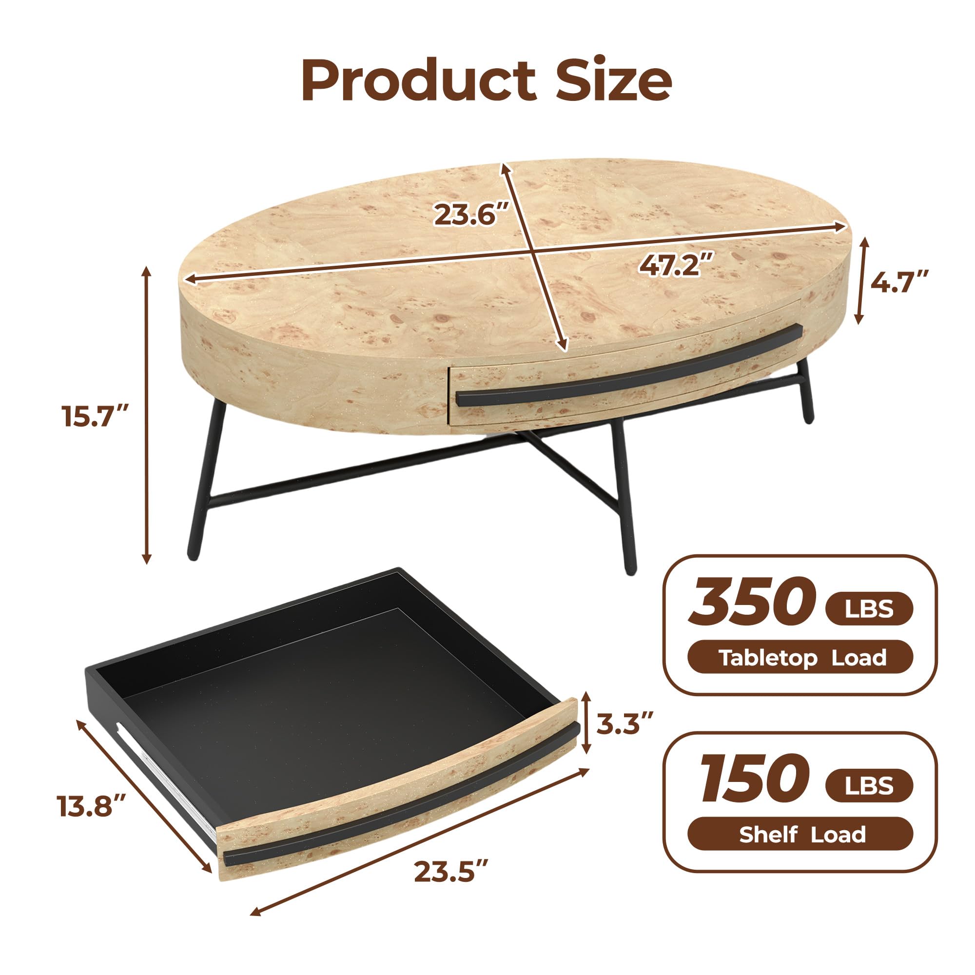 GarveeLife LY260724B07 Coffee-Tables - View #8