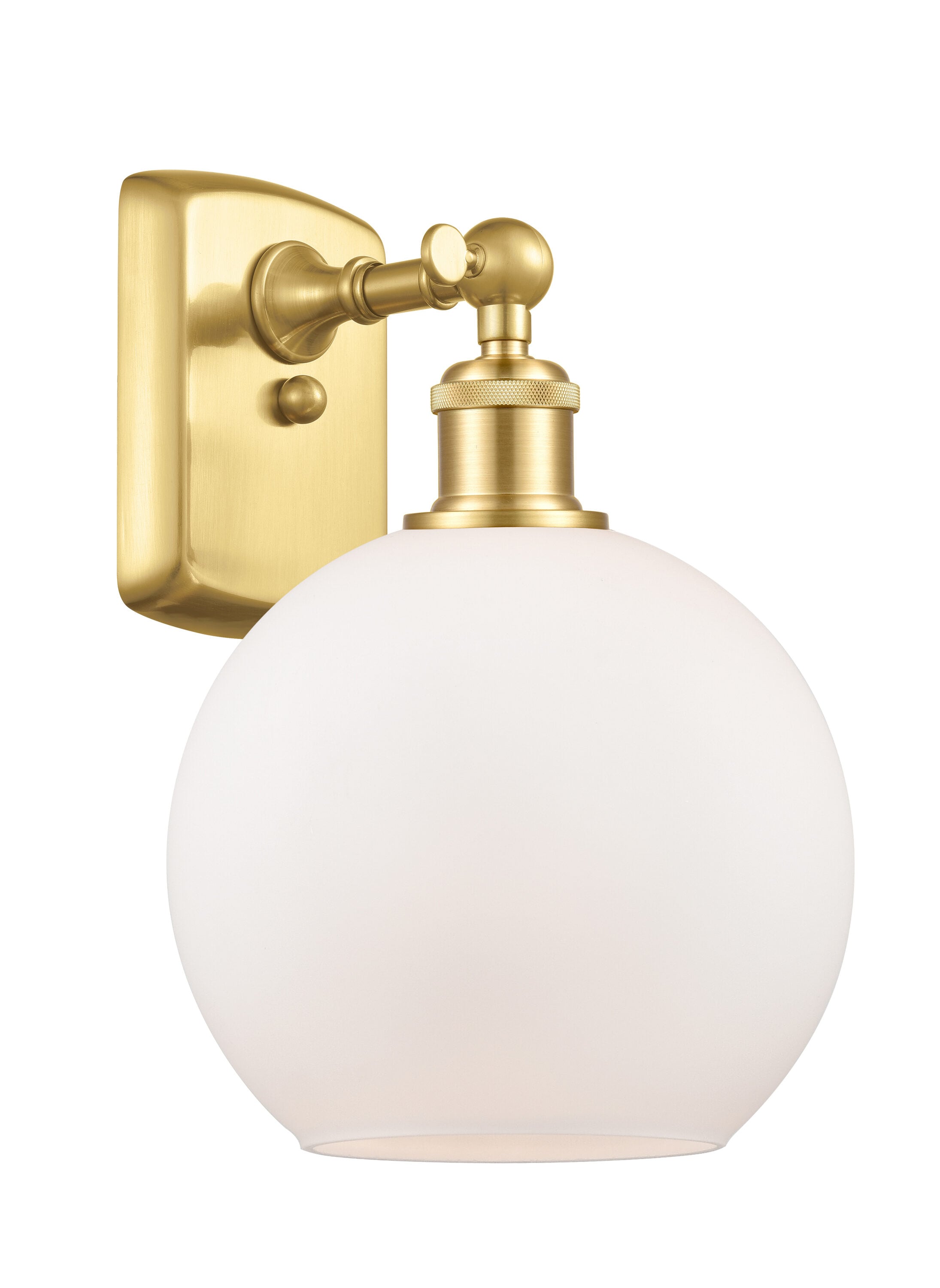 Innovations Lighting 516-1W-SG-G121-8 Athens 8-in W 1 -Light Matte Gold Industrial Wall Sconce