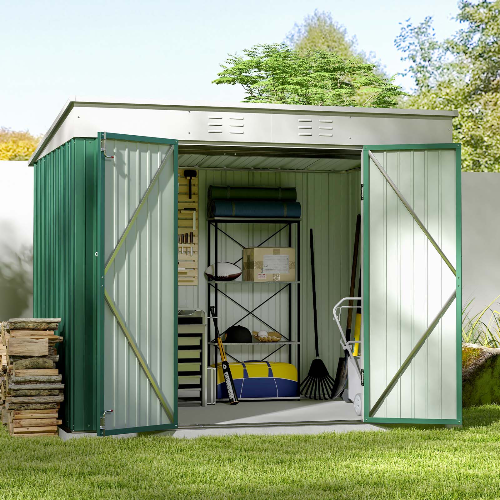 Patiowell WES-PS23-0288A-9 Metal-Storage-Buildings-Sheds - View #3