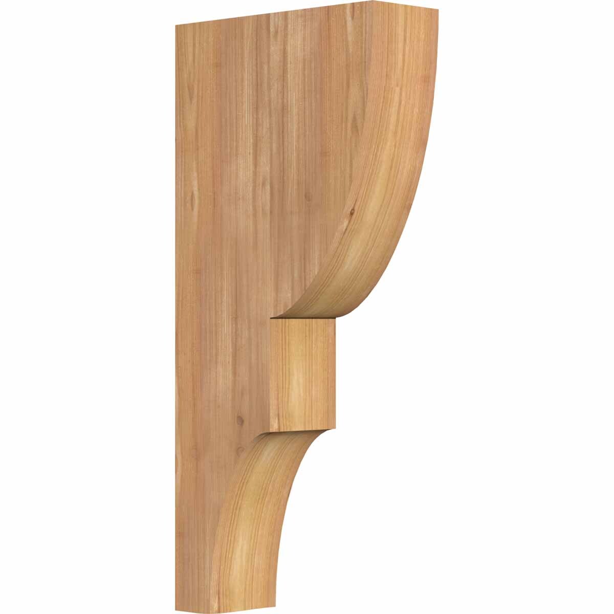 Ekena Millwork COR04X10X22RID00SWR 3.5-in x 10-in x 22-in Ridgewood Unfinished Western red cedar Wood Paintable/Stainable Corbel