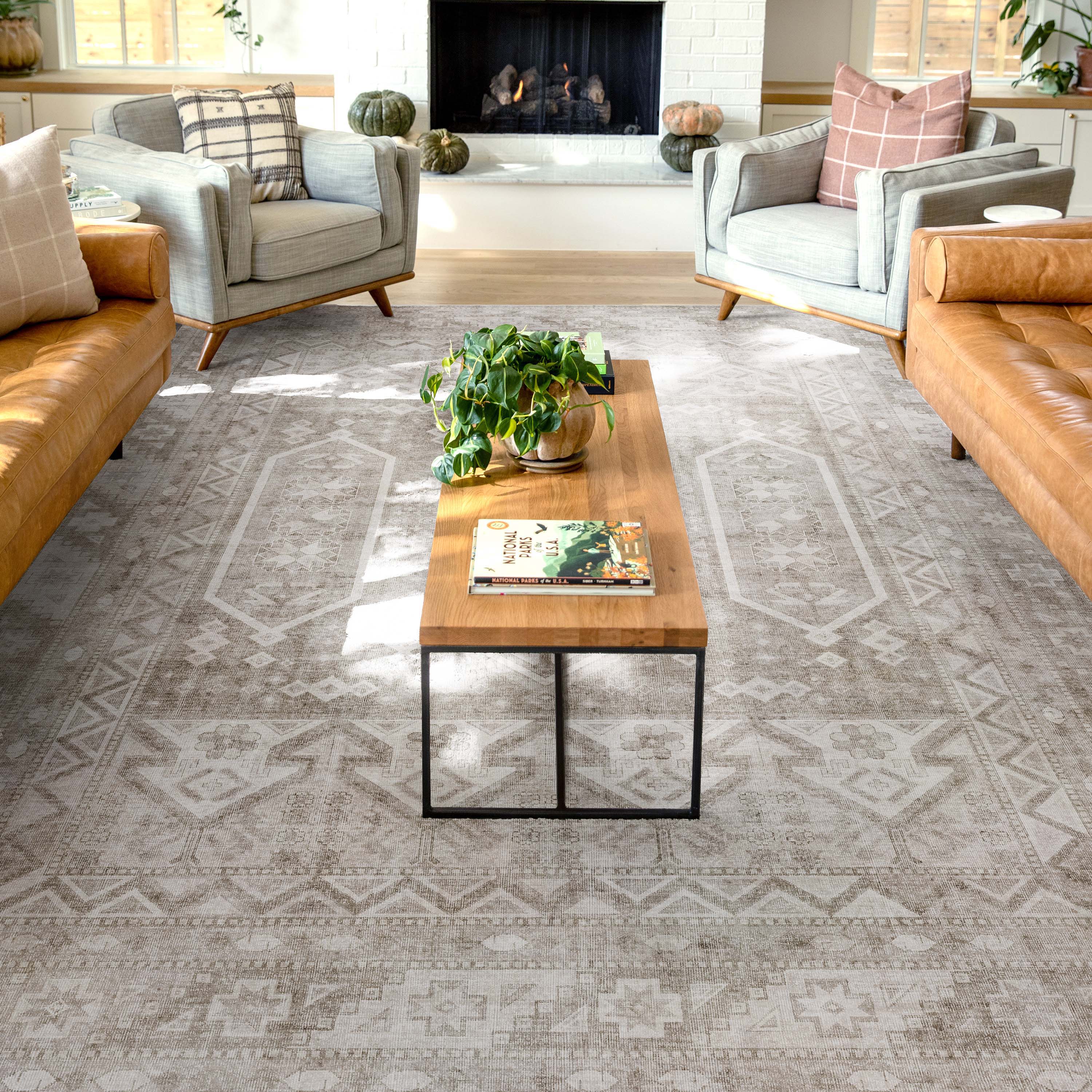 Well Woven W-AP-27C-8 Apollo 9 x 13 (ft) Flatweave Polyester Beige Rectangular Indoor Tribal Vintage Area rug