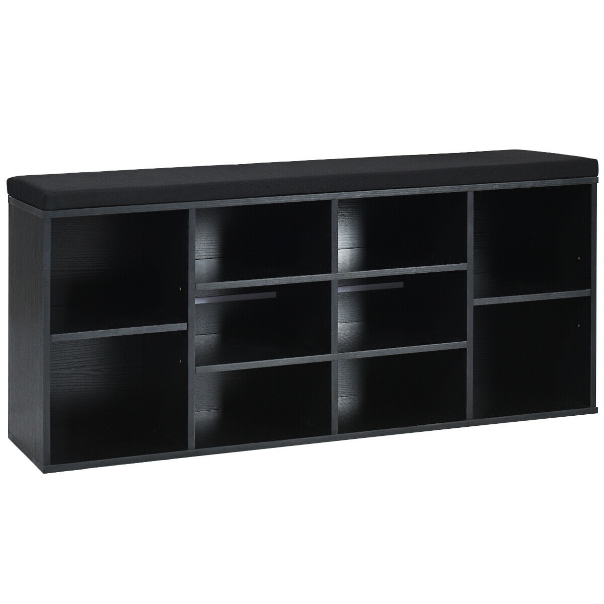 Ayelon XC63680HS Midcentury Black Storage Bench with Storage 41 x 12 x 19