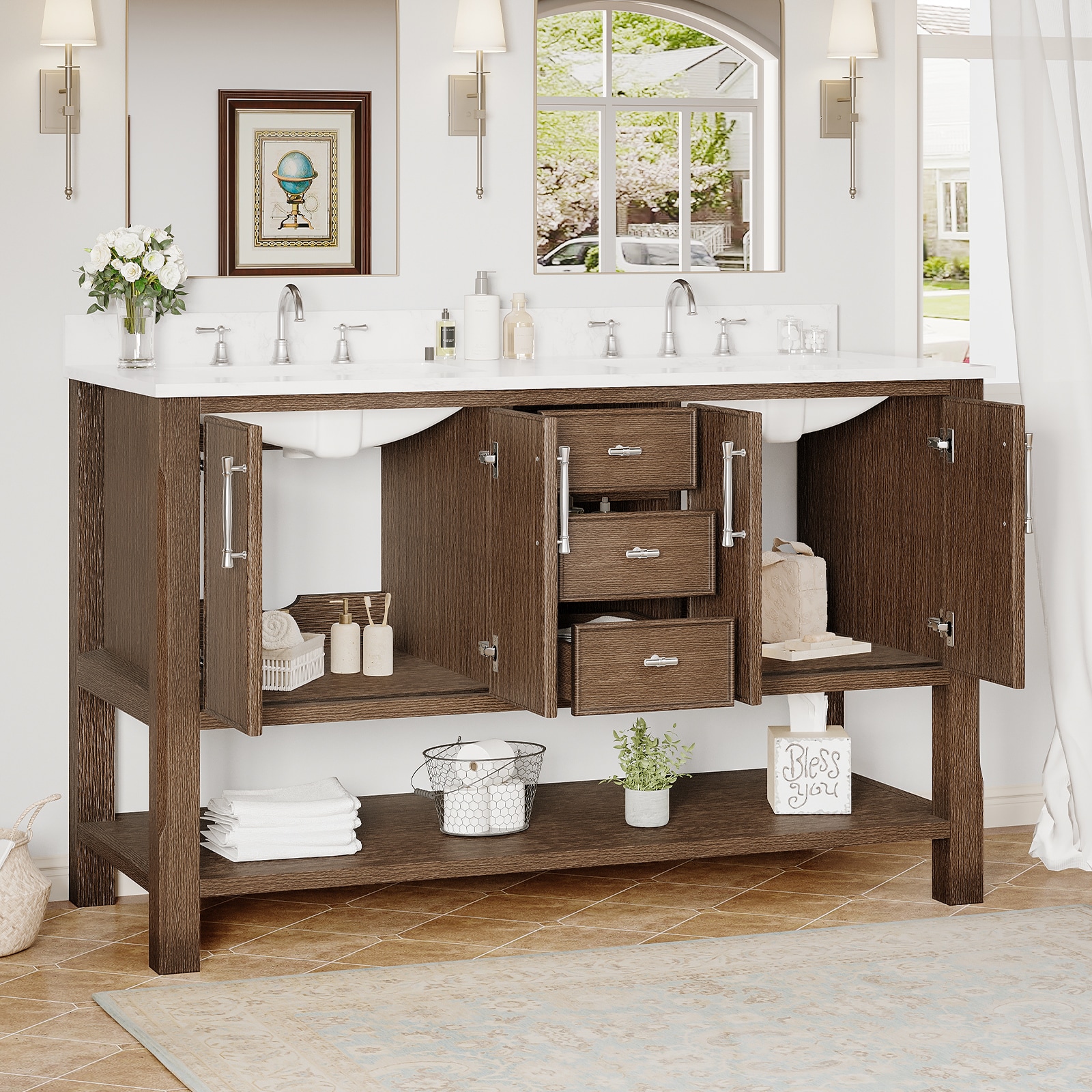 VOUA SAF-DXDRZJ4-BE Bath-Vanity-Combo - View #2