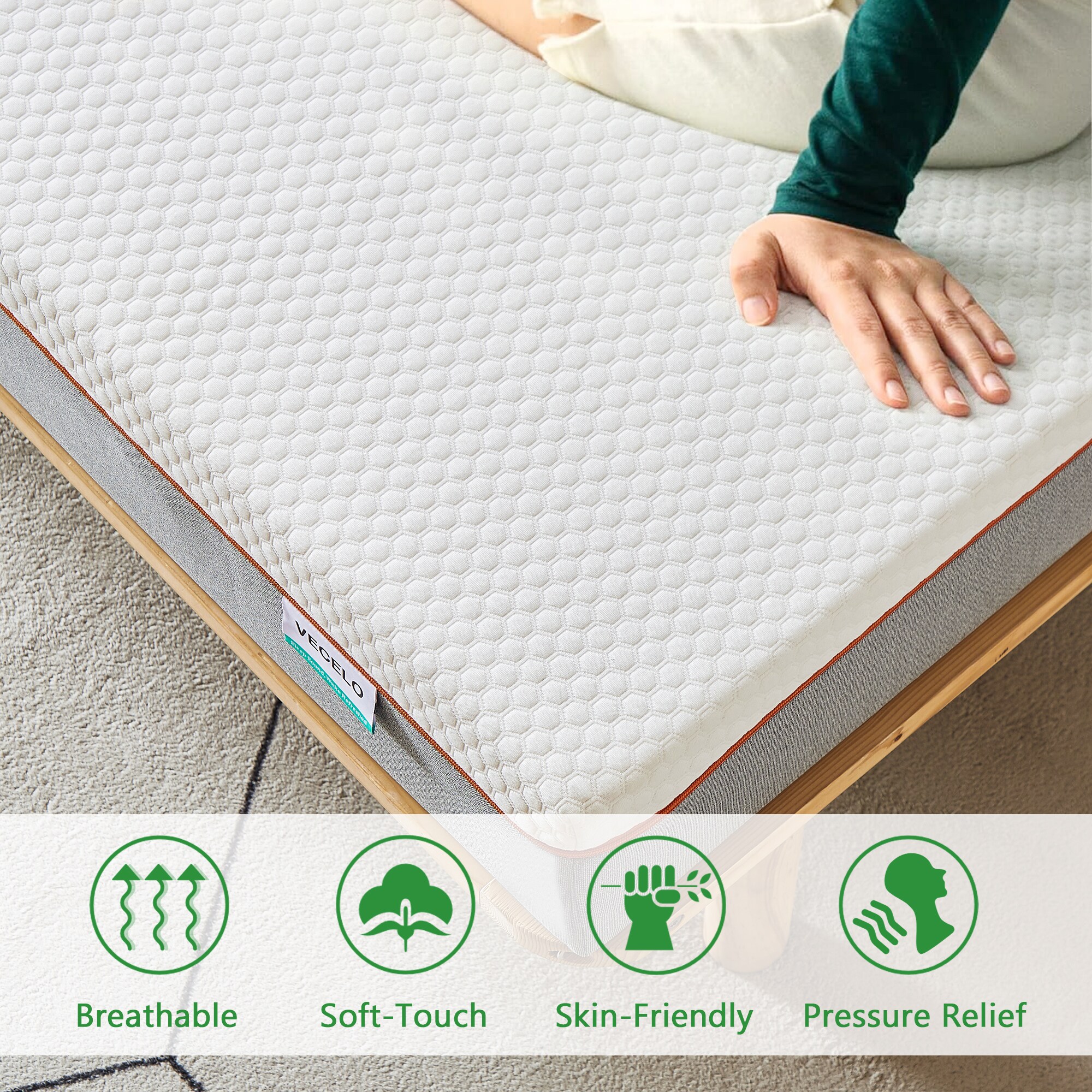 Vecelo LOE-M08-TXL01-WHT Mattresses-Boxsprings - View #8