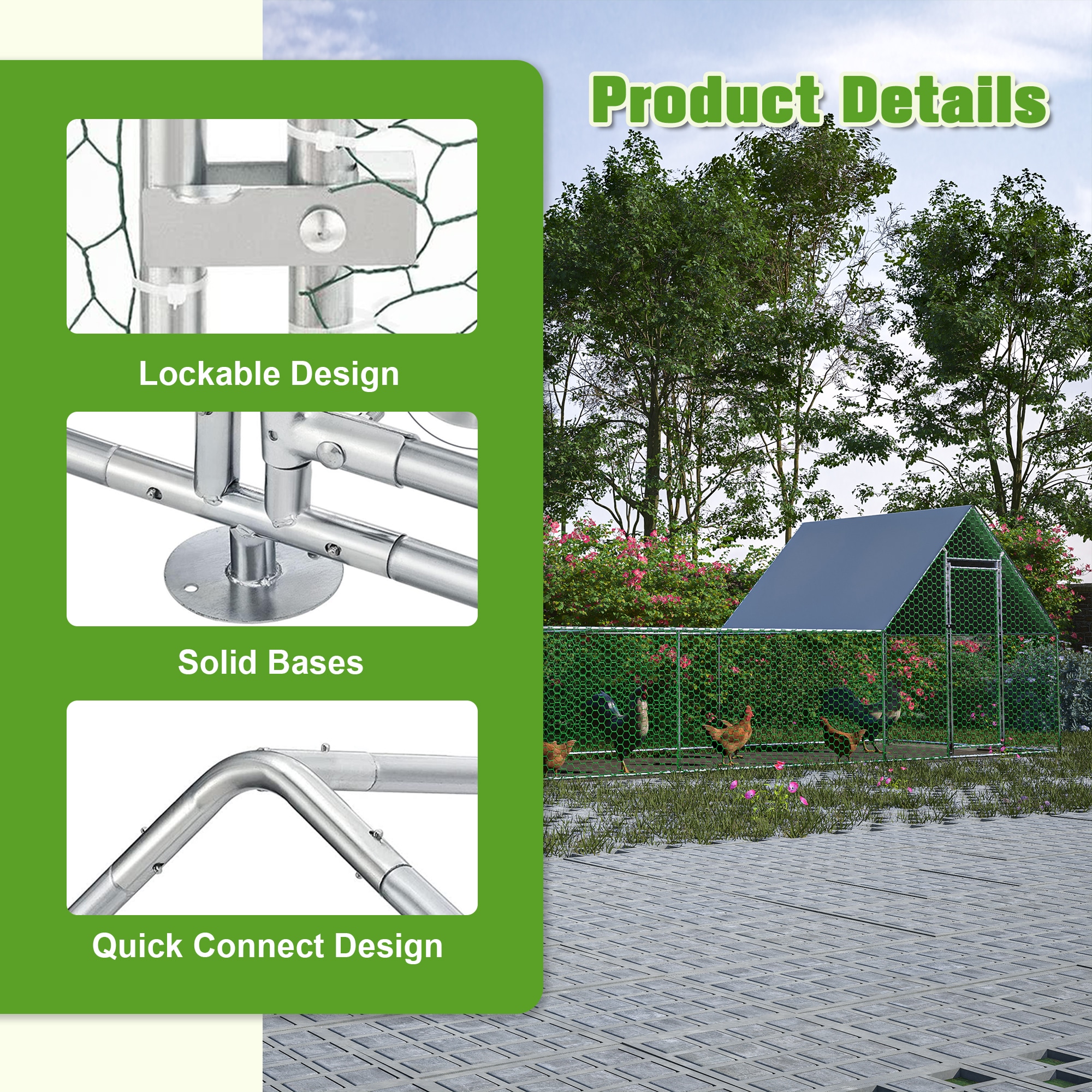 Xspracer ML-PCC224WP Chicken-Coops-Rabbit-Hutches - View #4