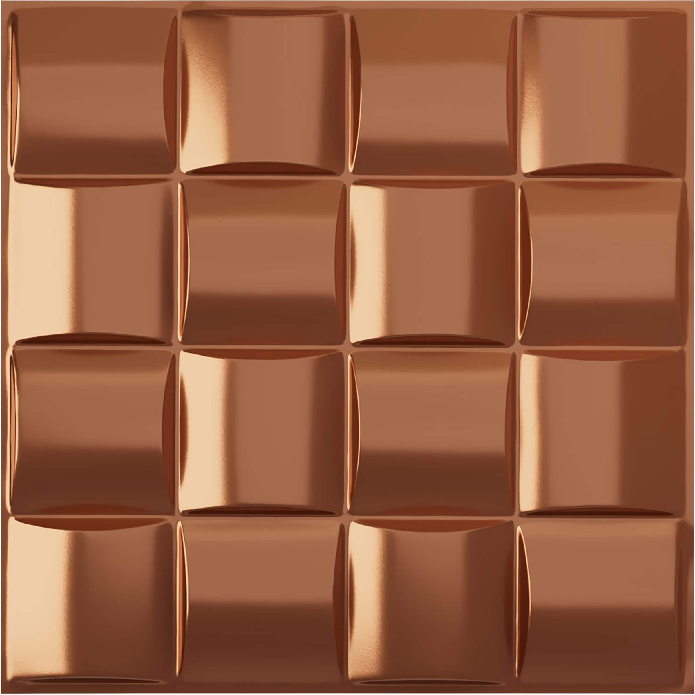 Ekena Millwork WP20X20BABCO-CASE-12 19-5/8-in x 19-5/8-in Embossed Paintable/Stainable Copper PVC Wall Panel ( 12 -Pack, Covers 32.04-sq ft )