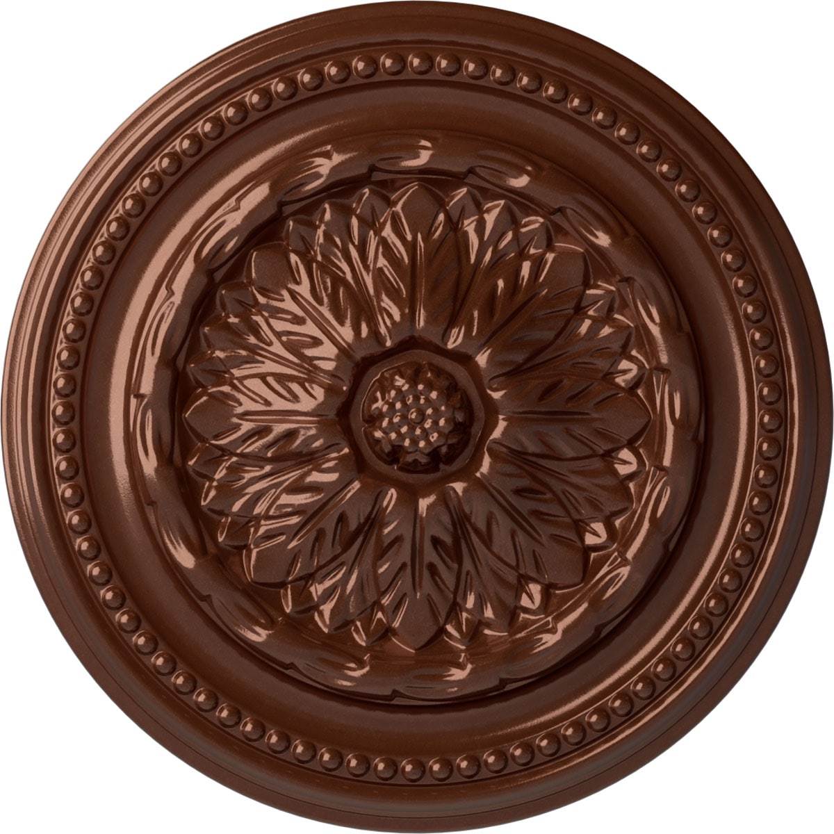 Ekena Millwork CM15CHCPS Chester 15.75-in W x 15.75-in L Painted Copper Penny Polyurethane Whole Ceiling Medallion