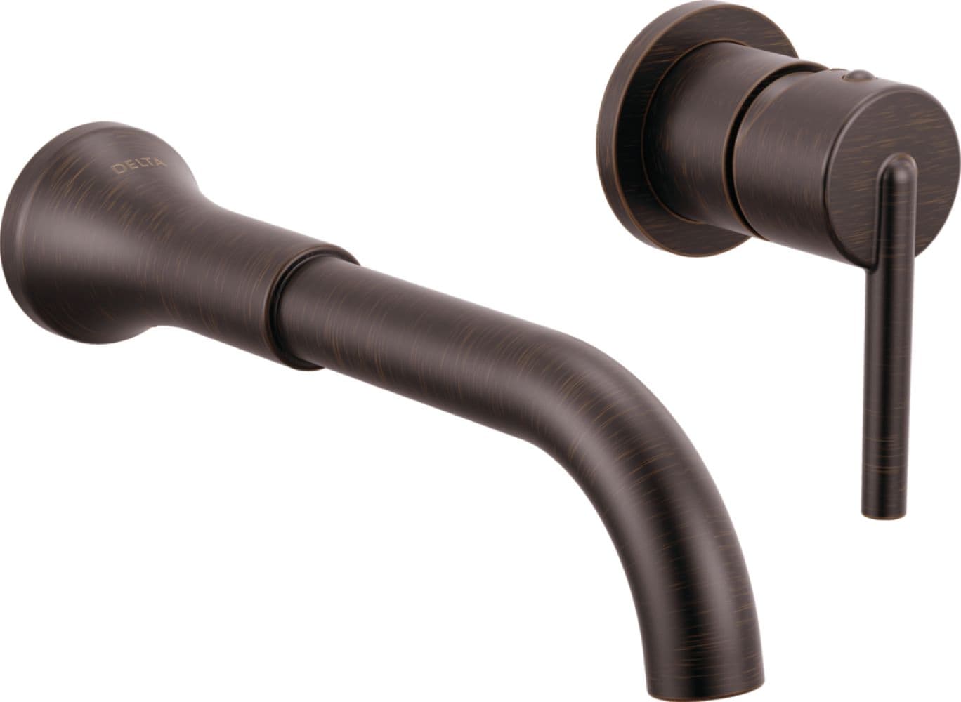 Delta T3559LF-RBWL Trinsic Venetian Bronze Wall-mount 1-handle WaterSense Mid-arc Residential Handle Bathroom Sink Faucet