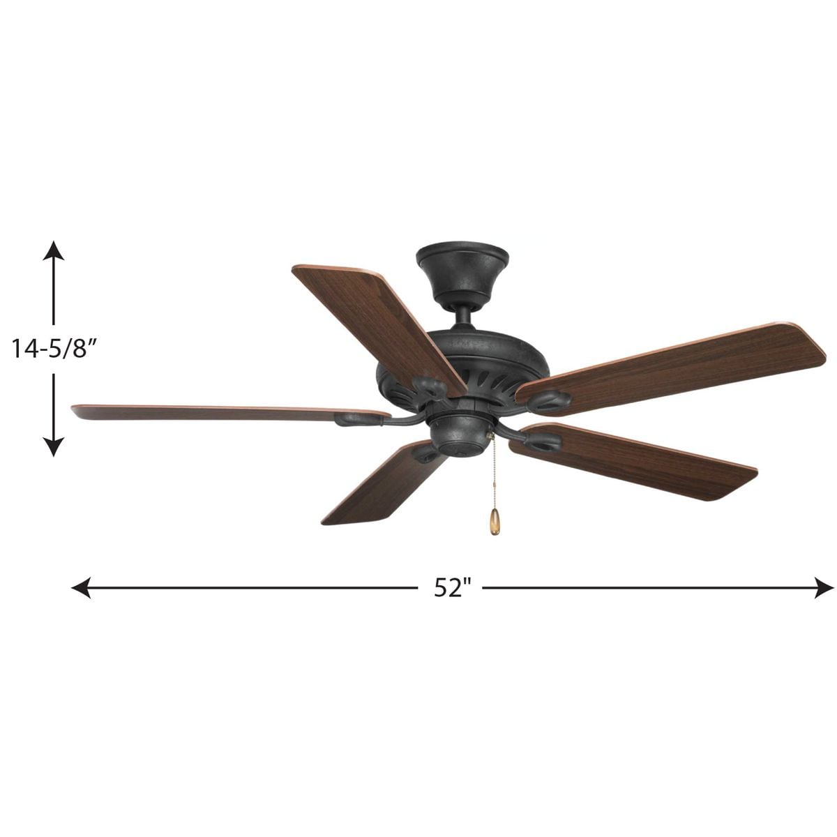AirPro 52" Forged Black Ceiling Fan with Lighting