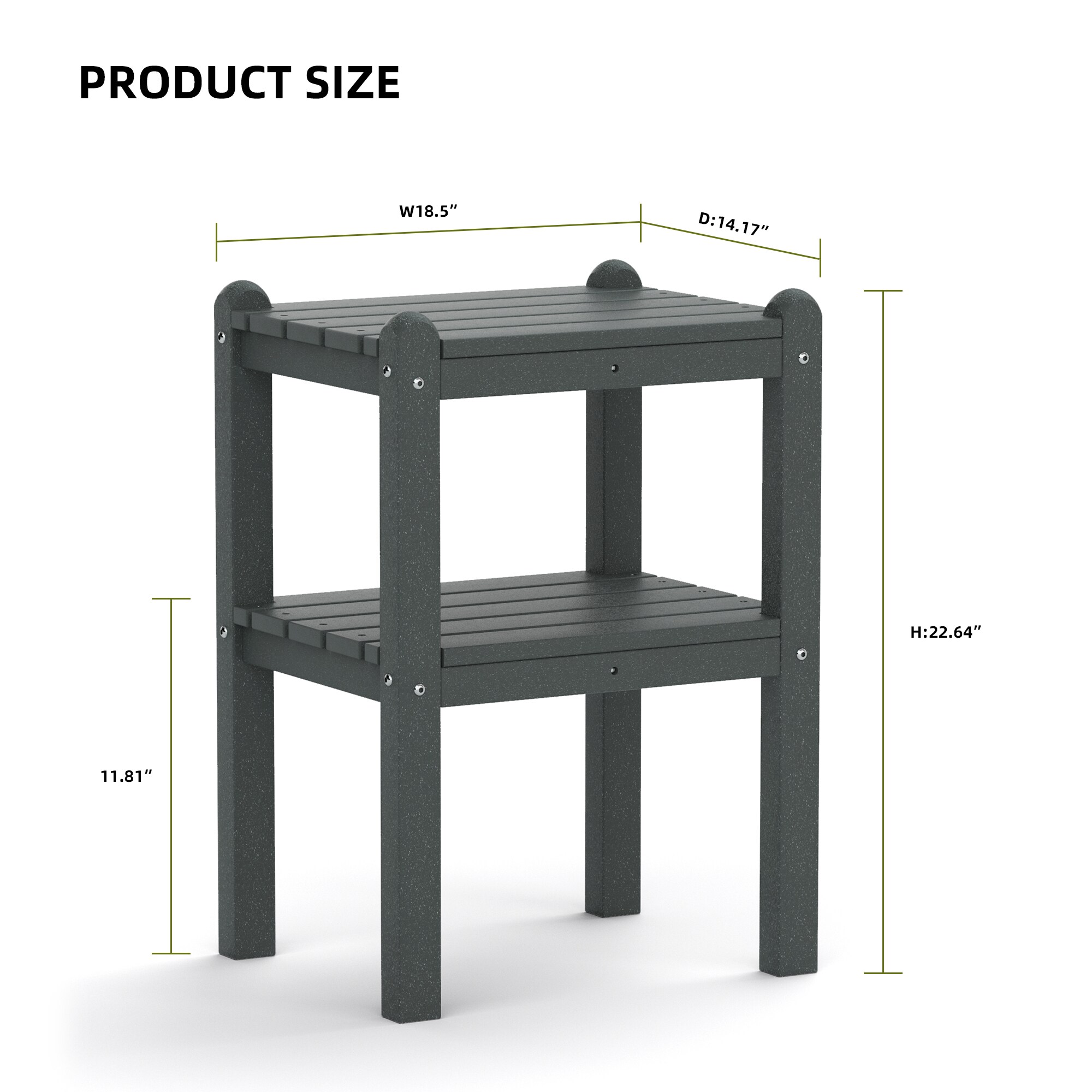 Poly furniture ST-HE03-GY Patio-Tables - View #4