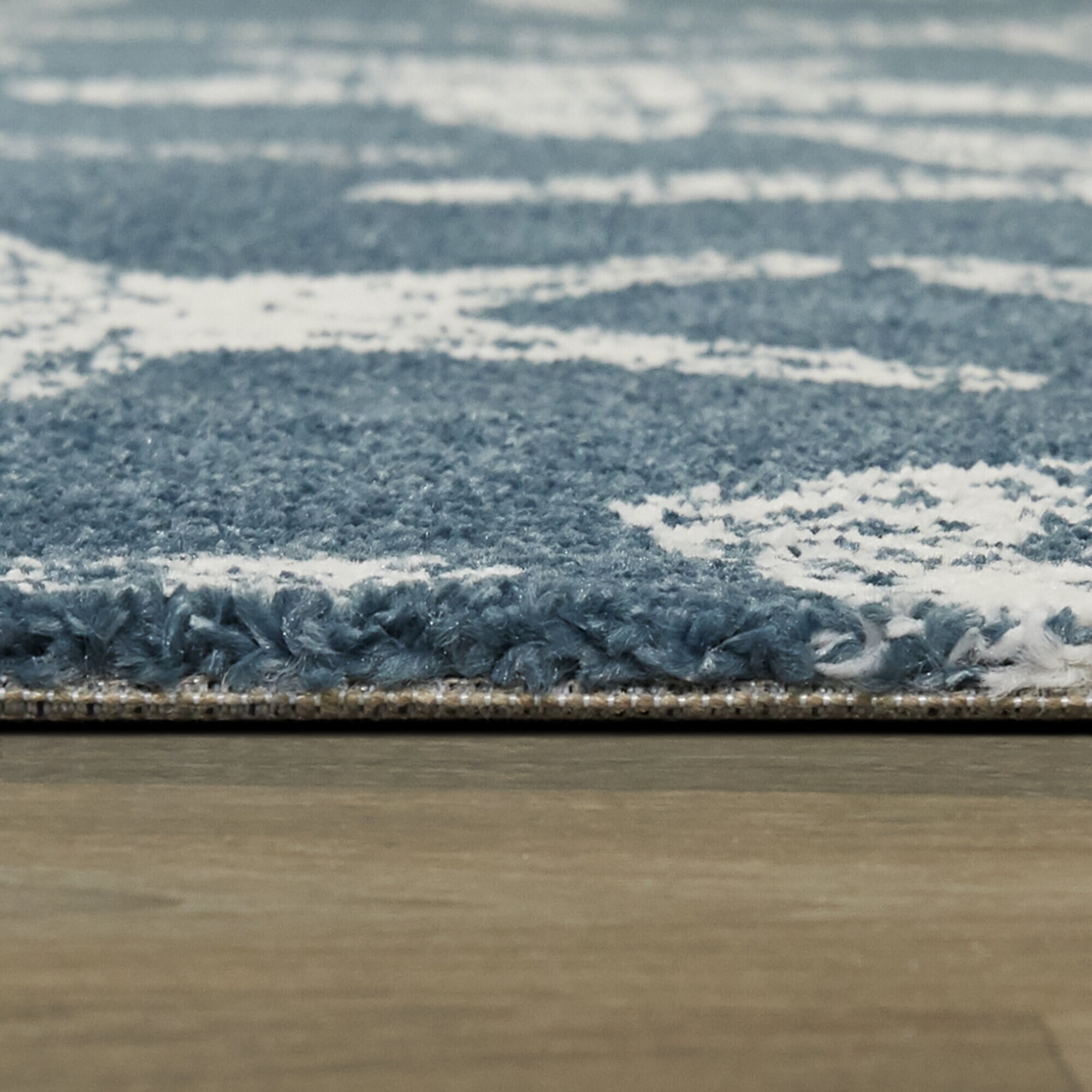 Leyton Blue and White Starfish Coastal Runner Rug