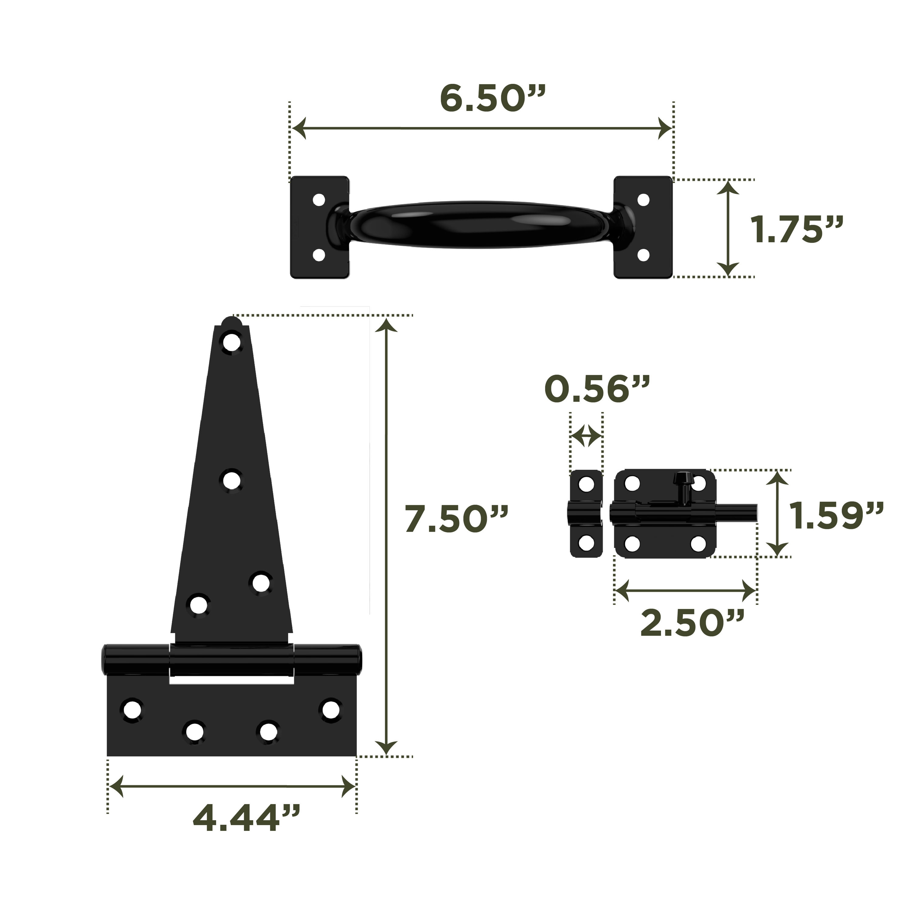 National Hardware N166-006 Shed Kit in Black in the Gate Hardware ...