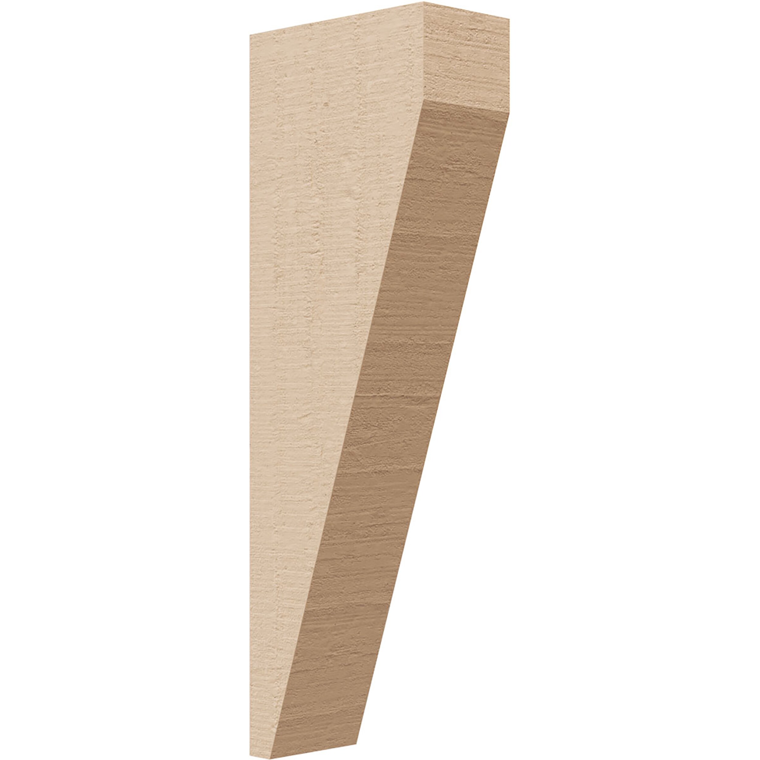 Ekena Millwork CORU02X04X12CONRCPR 2-in x 4-in x 12-in Rough Cedar Woodgrain TimberThane Primed Urethane Paintable/Stainable Corbel