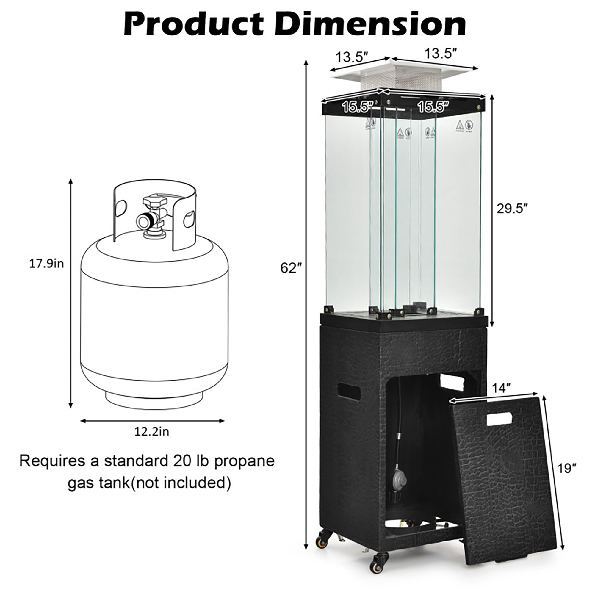 Clihome CL-NP11219US-DK Outdoor-Gas-Patio-Heaters - View #3