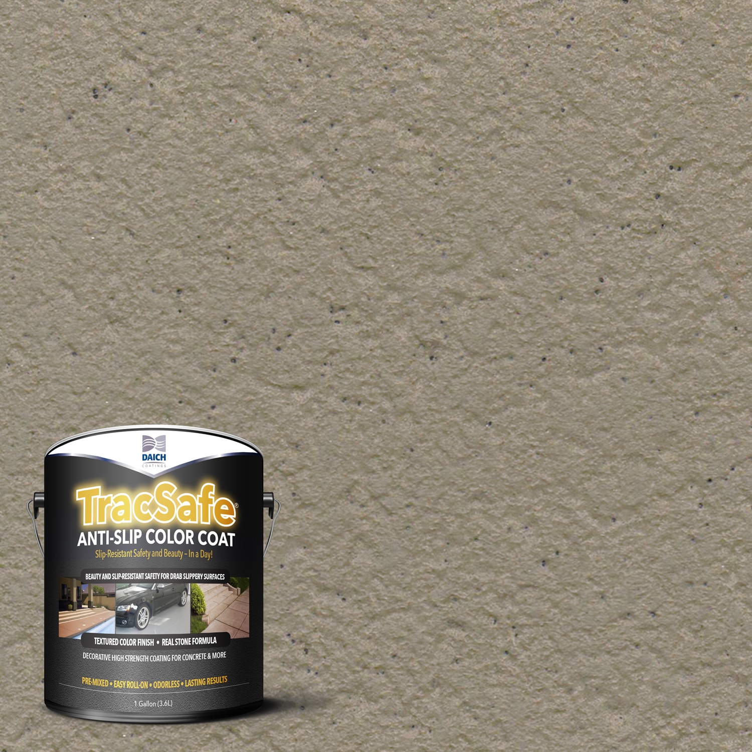 Daich TSACU-378-SG TracSafe Shell Gray/matte Matte Interior/Exterior Anti-Skid Porch and Floor paint ( 1-gallon )