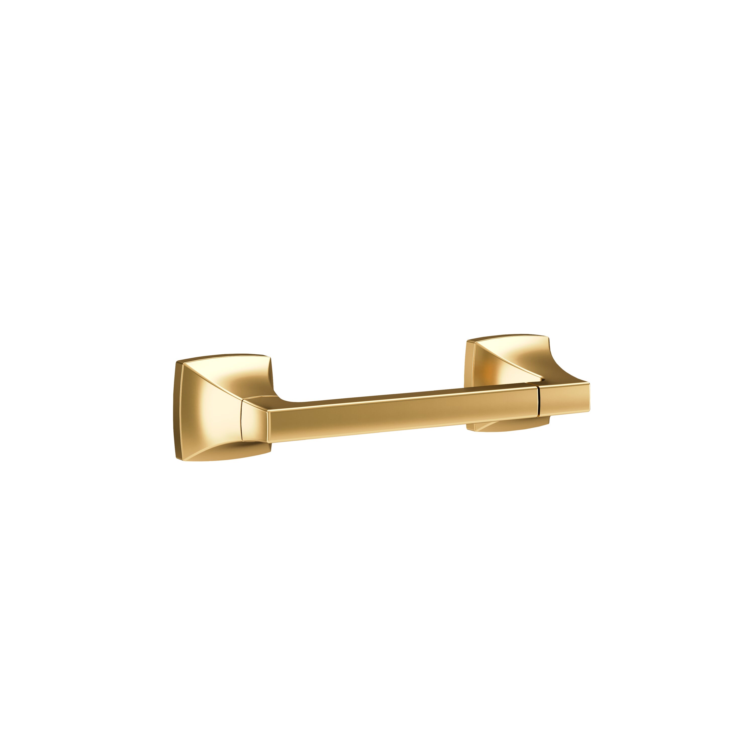 Brushed Bronze Wall Mounted Oak Toilet Paper Holder