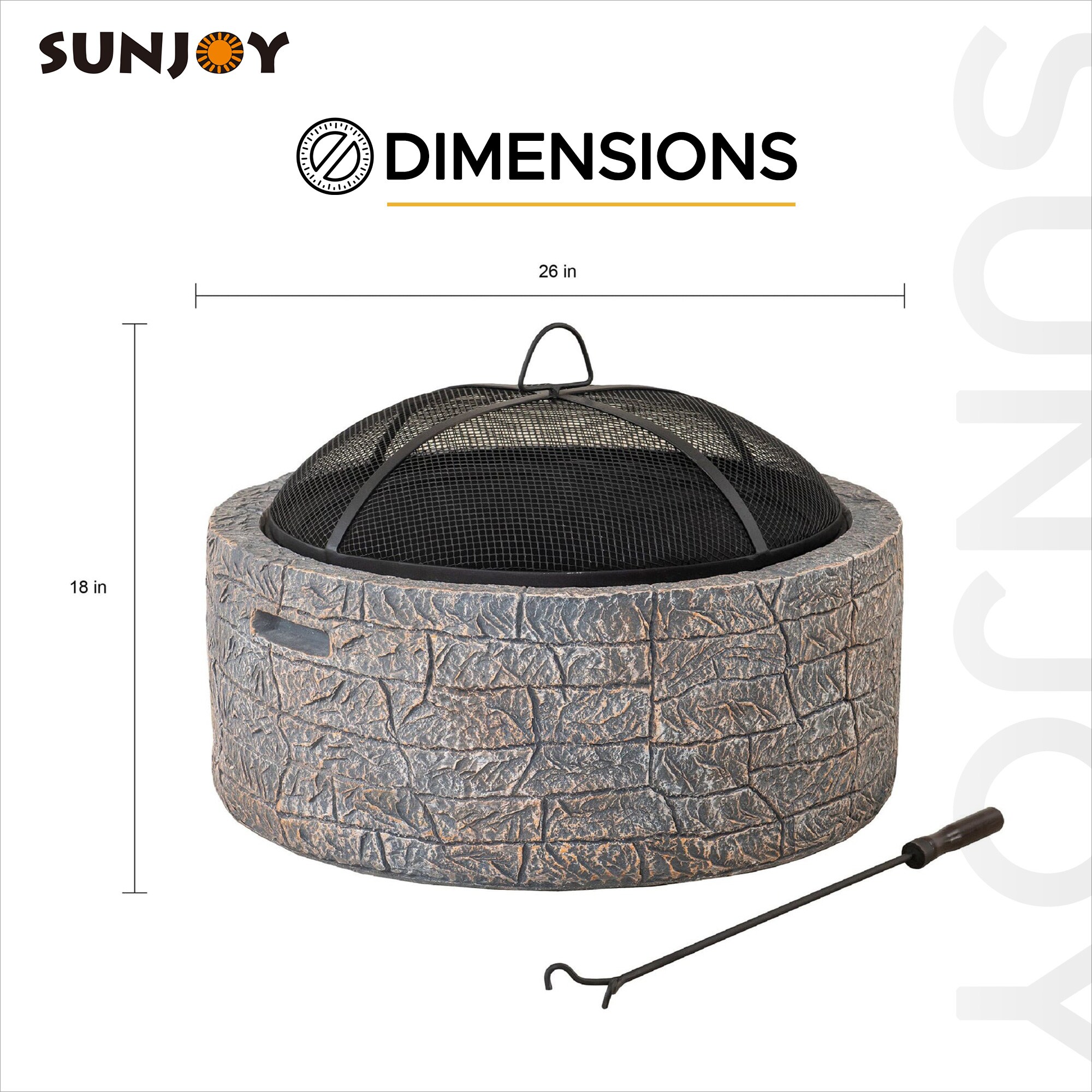 Sunjoy A301016300 Outdoor-Woodburning-Firepits - View #5