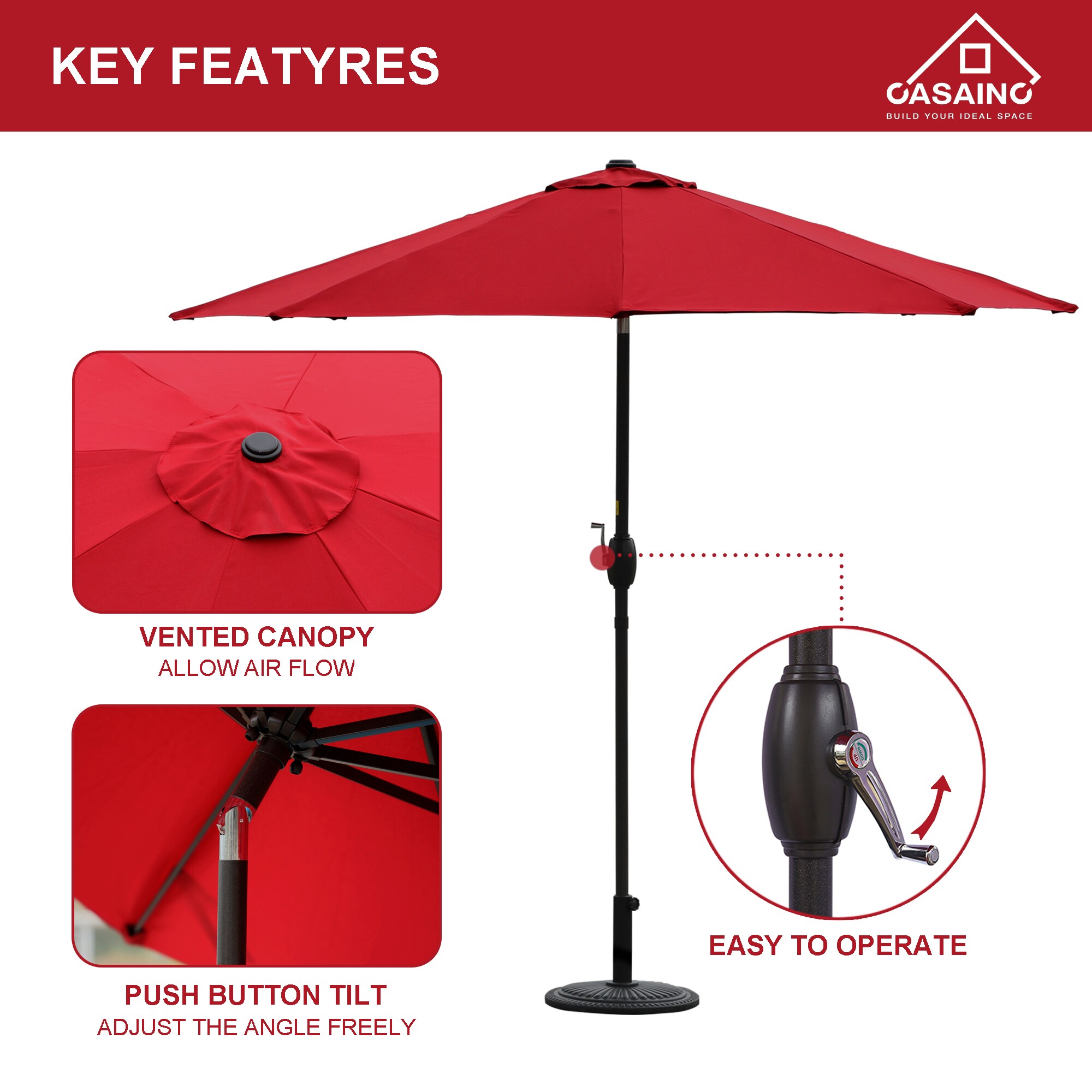 CASAINC WF-SM-046OY Umbrellas-2 - View #5