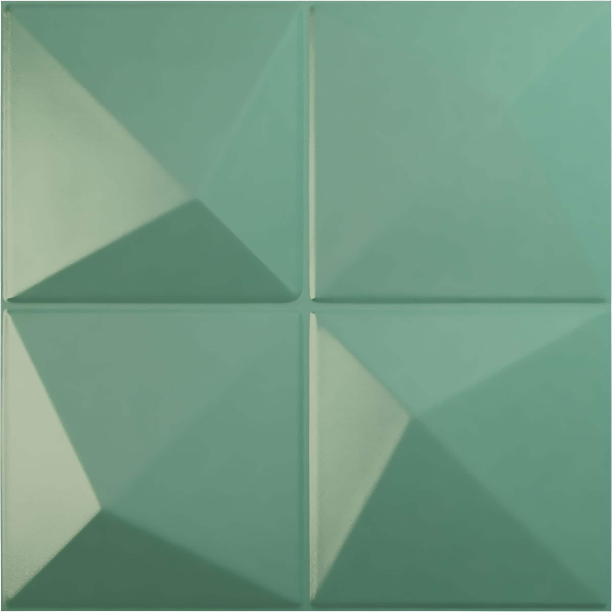 Ekena Millwork WP20X20ELFSM-CASE-12 19-5/8-in x 19-5/8-in Embossed Universal Pearl Metallic Sea Mist PVC Wall Panel 12 -Pack