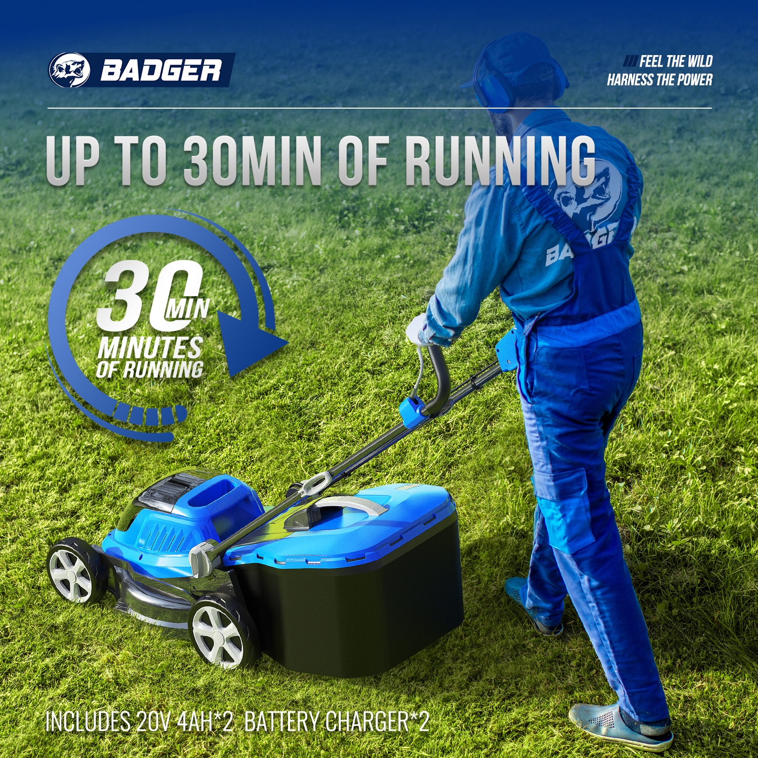 Wild Badger Power WB20V16LM Cordless-Elec-Push-Mowers - View #7