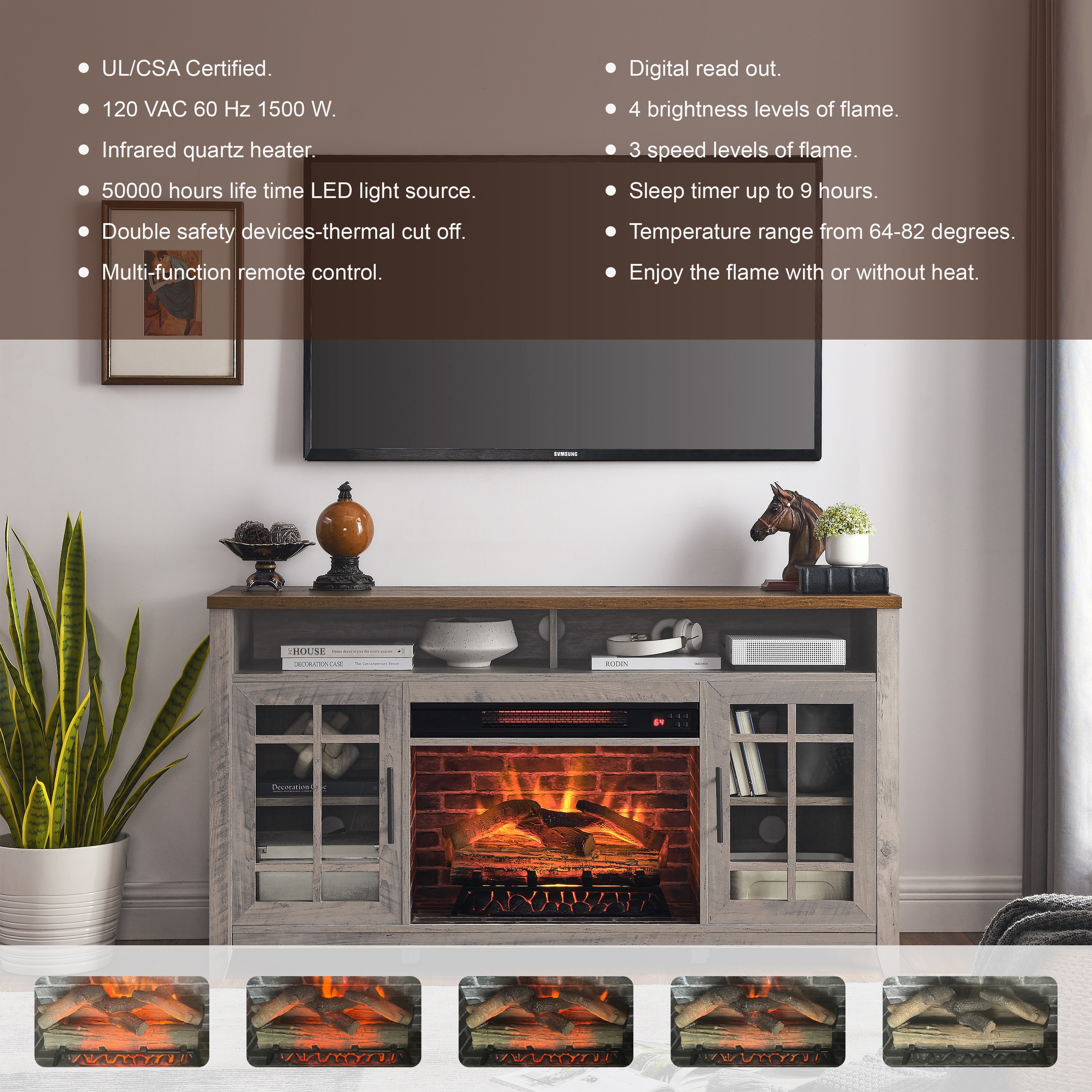 Clihome CL-CB72643 Electric-Fireplaces - View #7