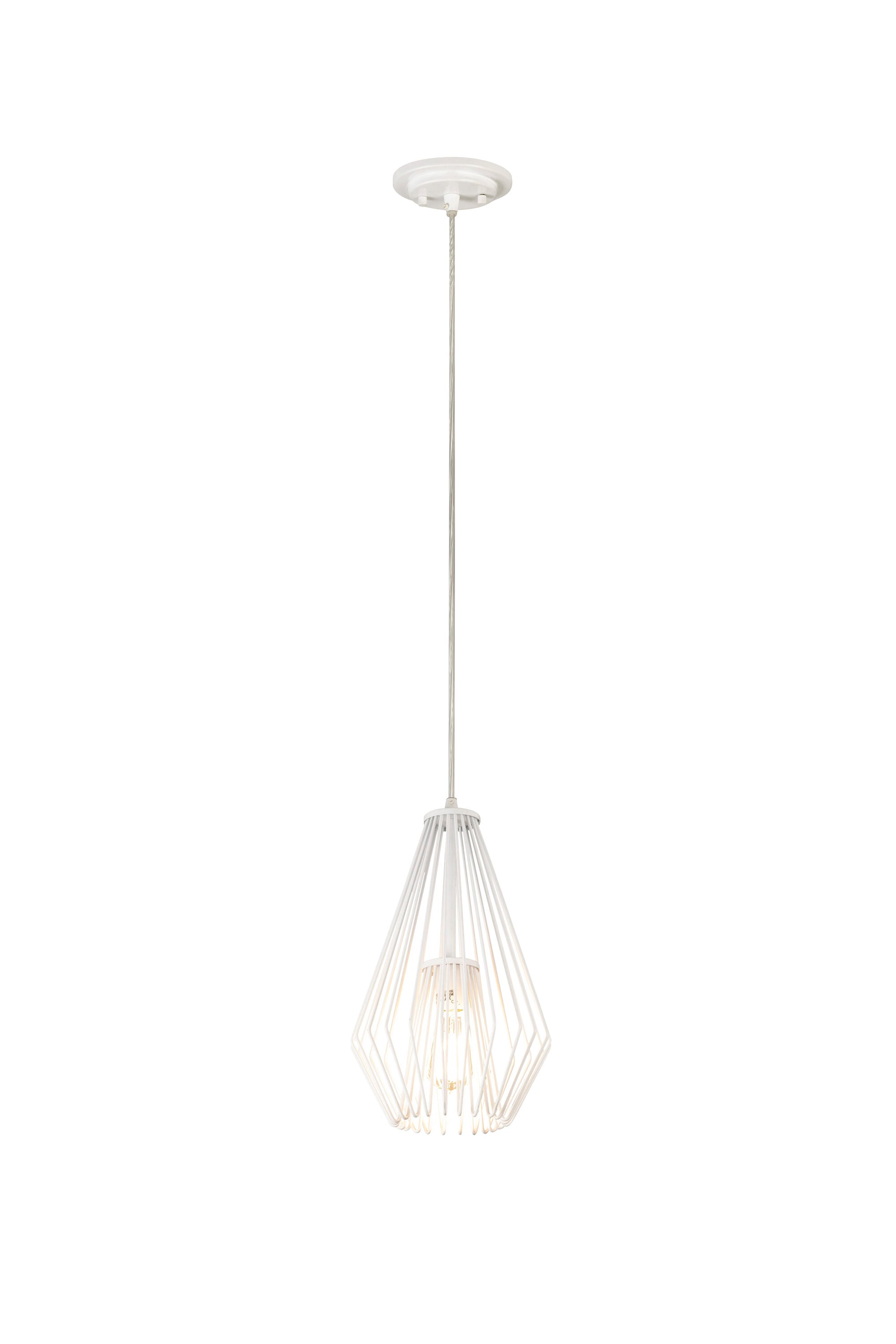 Gloss White Contemporary Teardrop Mini Pendant Light