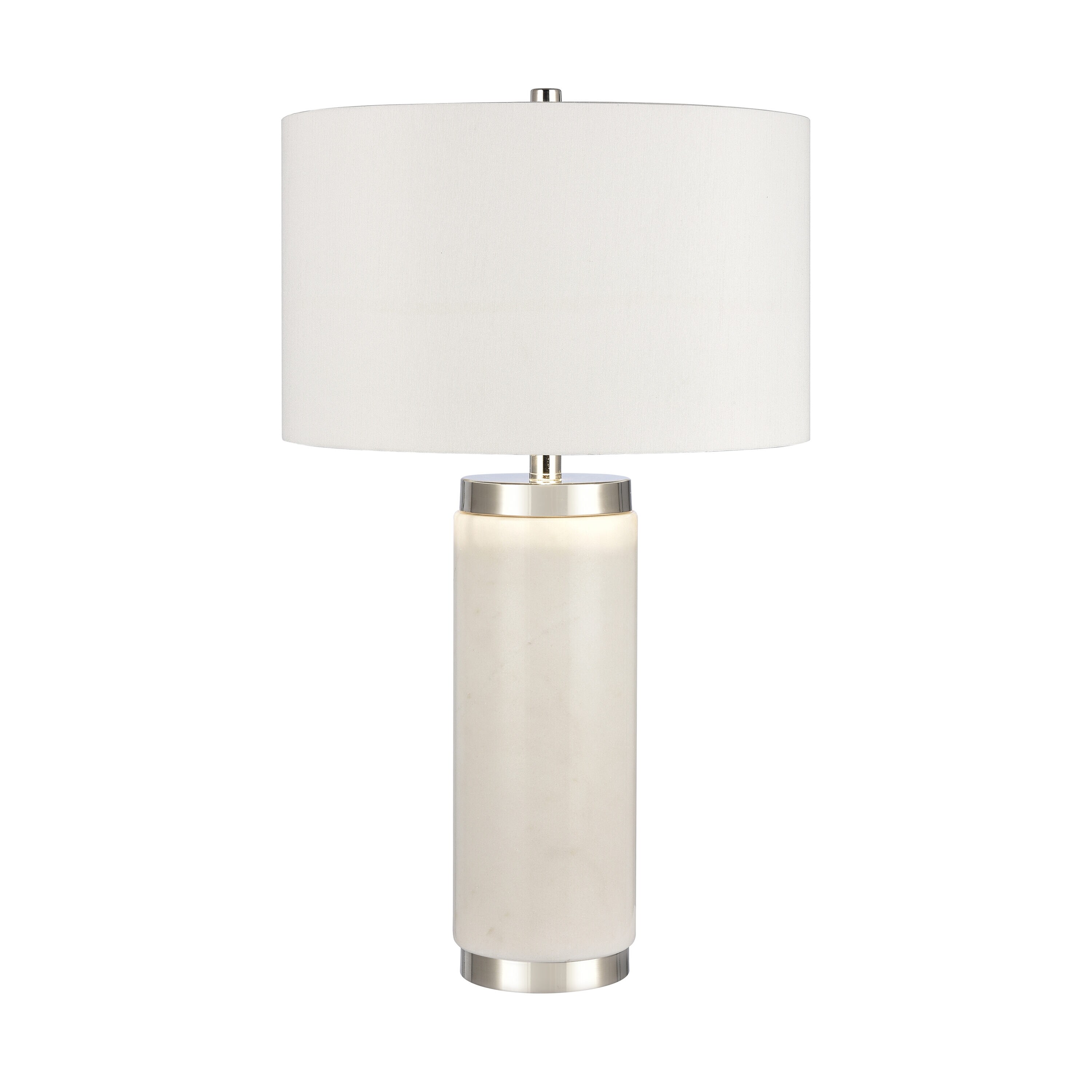 Westmore by ELK Lighting Vine 9-in White 3-way Table Lamp with Fabric ...