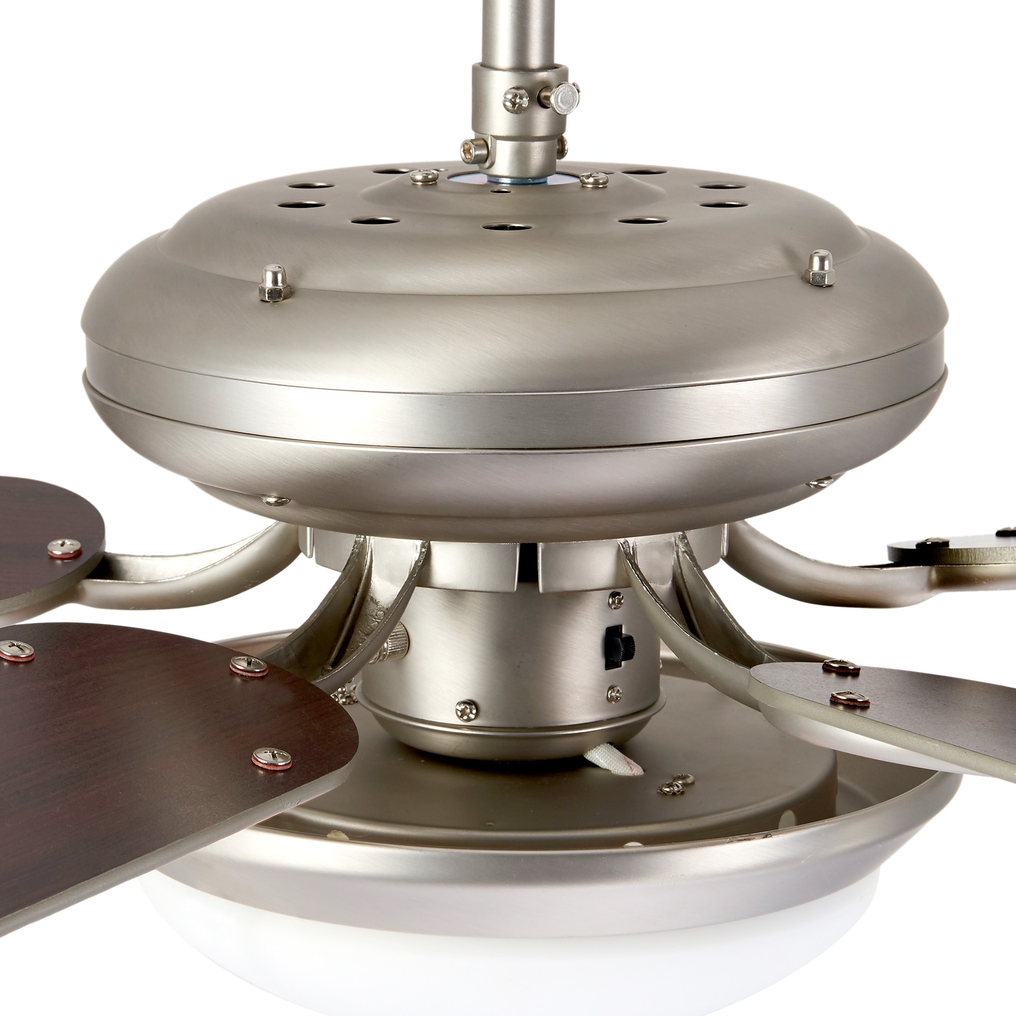 CO-Z 52-in Brushed Nickel Color-changing Indoor Ceiling Fan