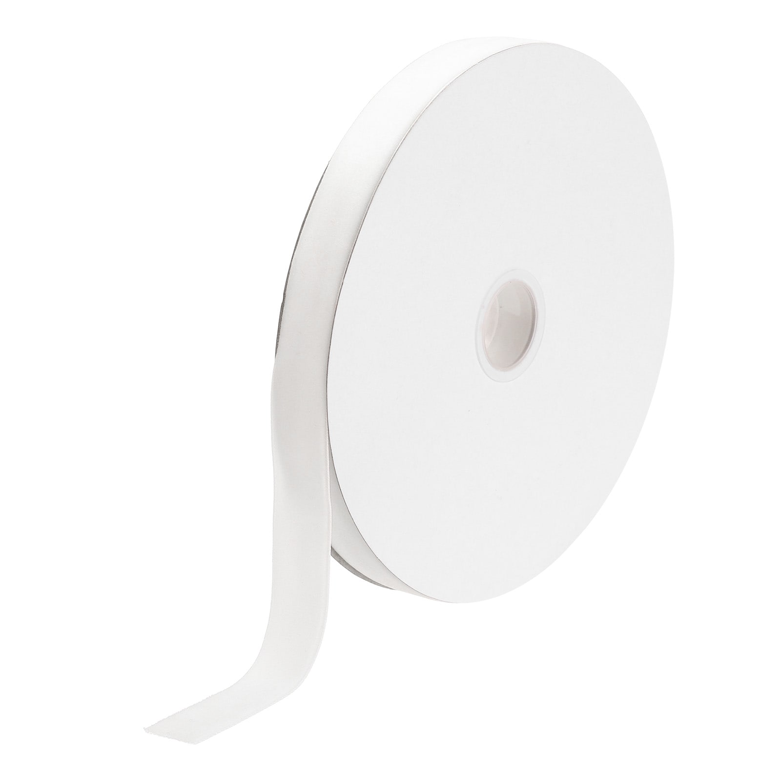 Unique Bargains Velvet Ribbon 3/4 Inch x 25 Yard Single Face Spool Silky Velvet Fabric for Bouquets DIY Crafts Gift Wrapping Wedding Party White