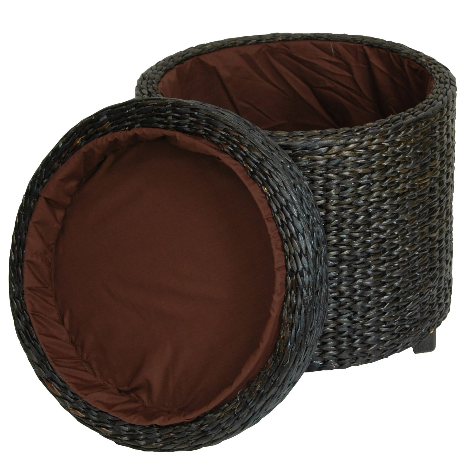 Oriental Furniture FB-STOOL-BLK Indoor-Ottomans - View #2
