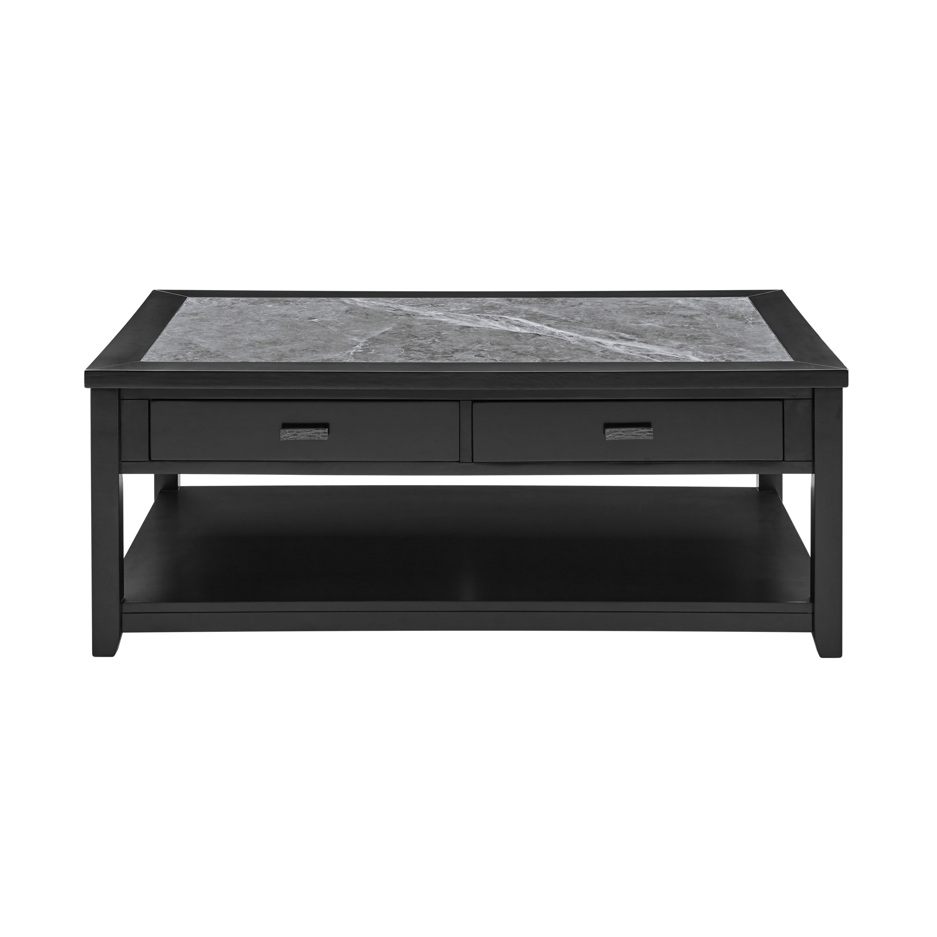 Steve Silver GV100C Garvine Gray Poplar Stone Casual Coffee Table with Storage