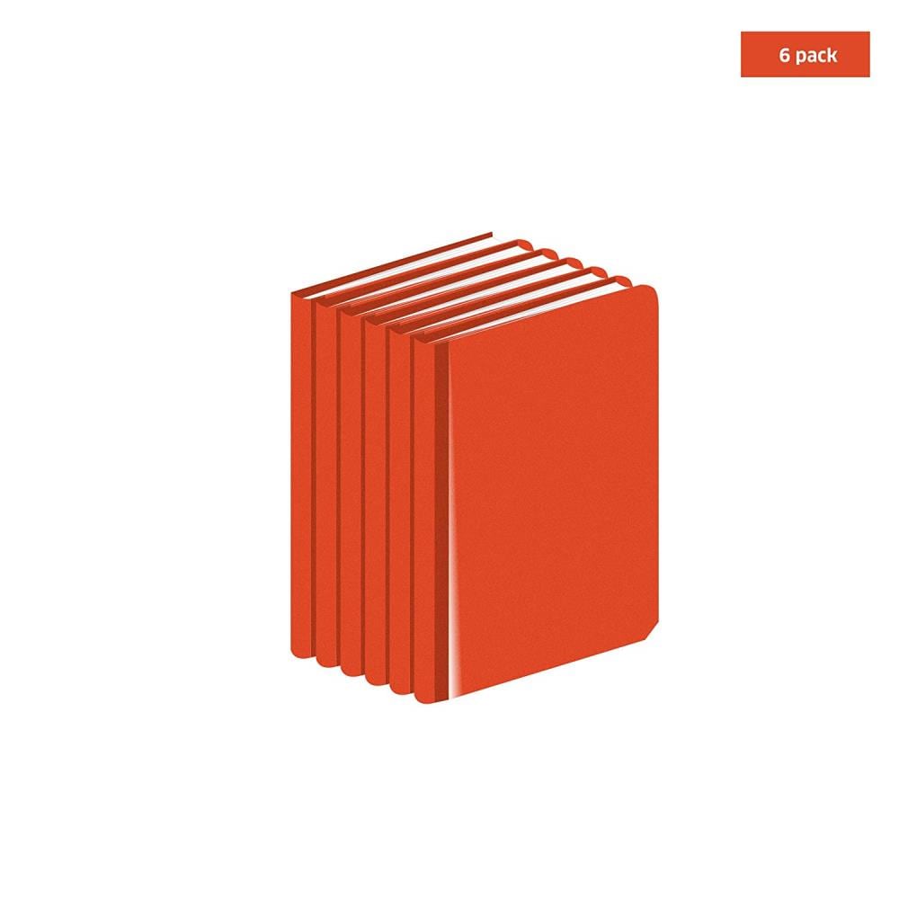 AdirPro A648X4-6 6-Pack Orange A5 Notebook