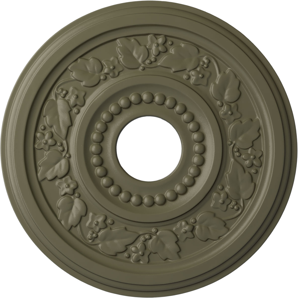 Ekena Millwork CM16GNSSF Genevieve 16.125-in W x 16.125-in L Painted Spartan Stone Polyurethane Whole Ceiling Medallion