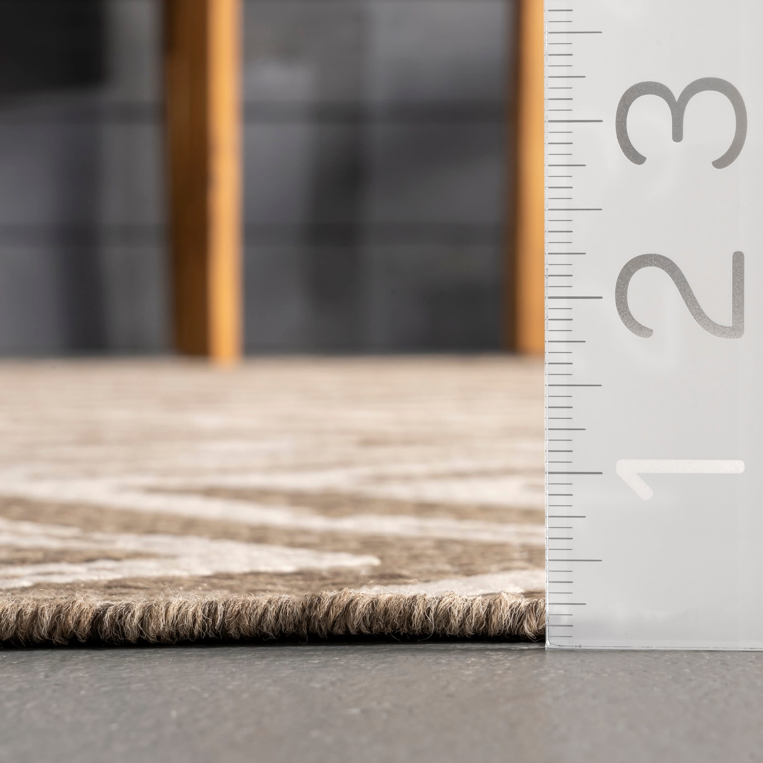 Macklin Brown Herringbone Synthetic Indoor/Outdoor Area Rug