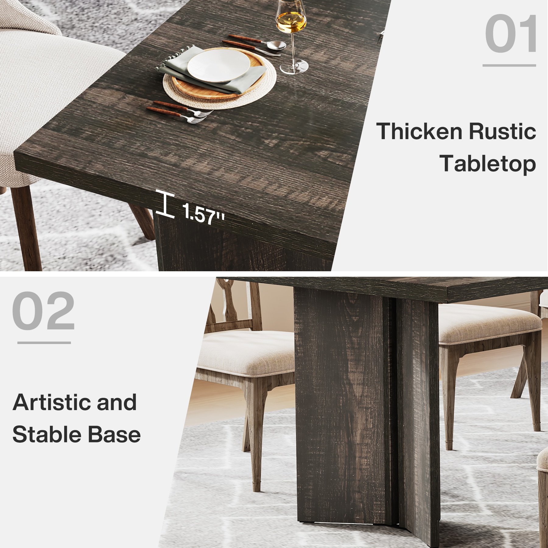 Tribesigns LWFD-JW0755X Dining-Tables - View #4