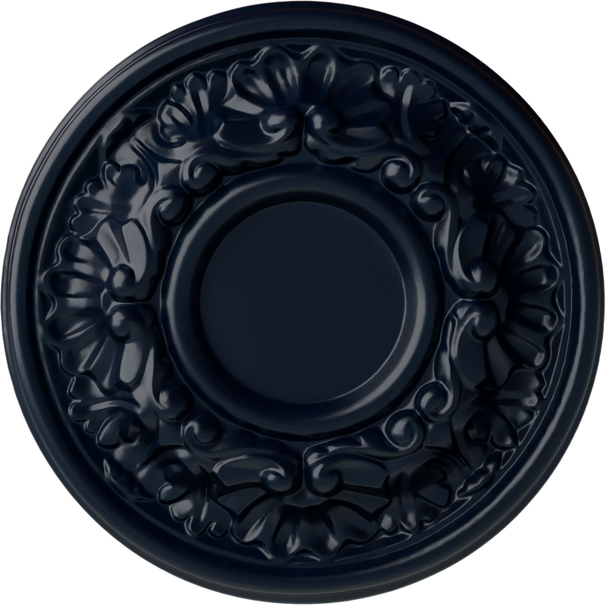 Ekena Millwork CM07ODMDF Odessa 7.5-in W x 7.5-in L Painted Midnight Dream Polyurethane Whole Ceiling Medallion