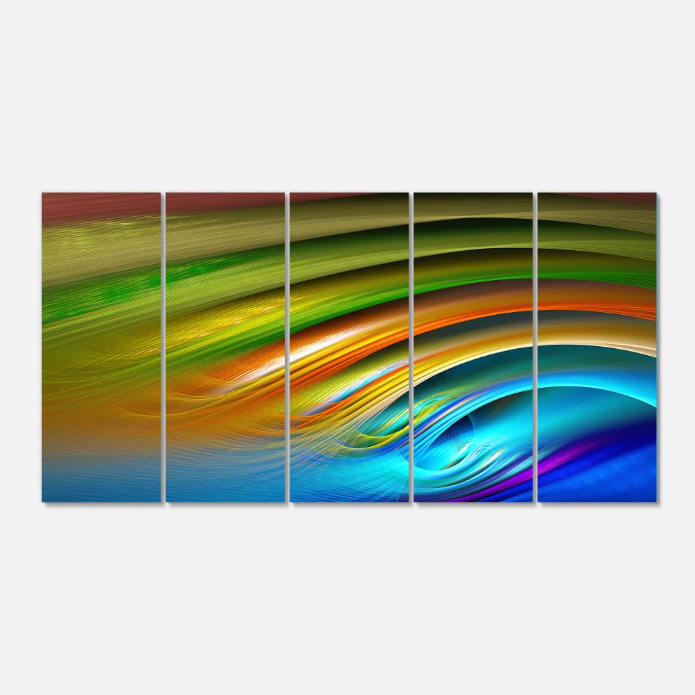 Designart 28-in H x 60-in W Modern Print on Canvas in the Wall Art ...