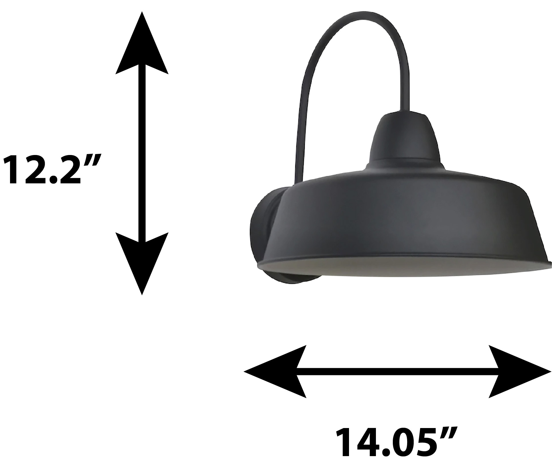 Project Source Oakdale 1 Light 12.2 in H Black Dark Sky